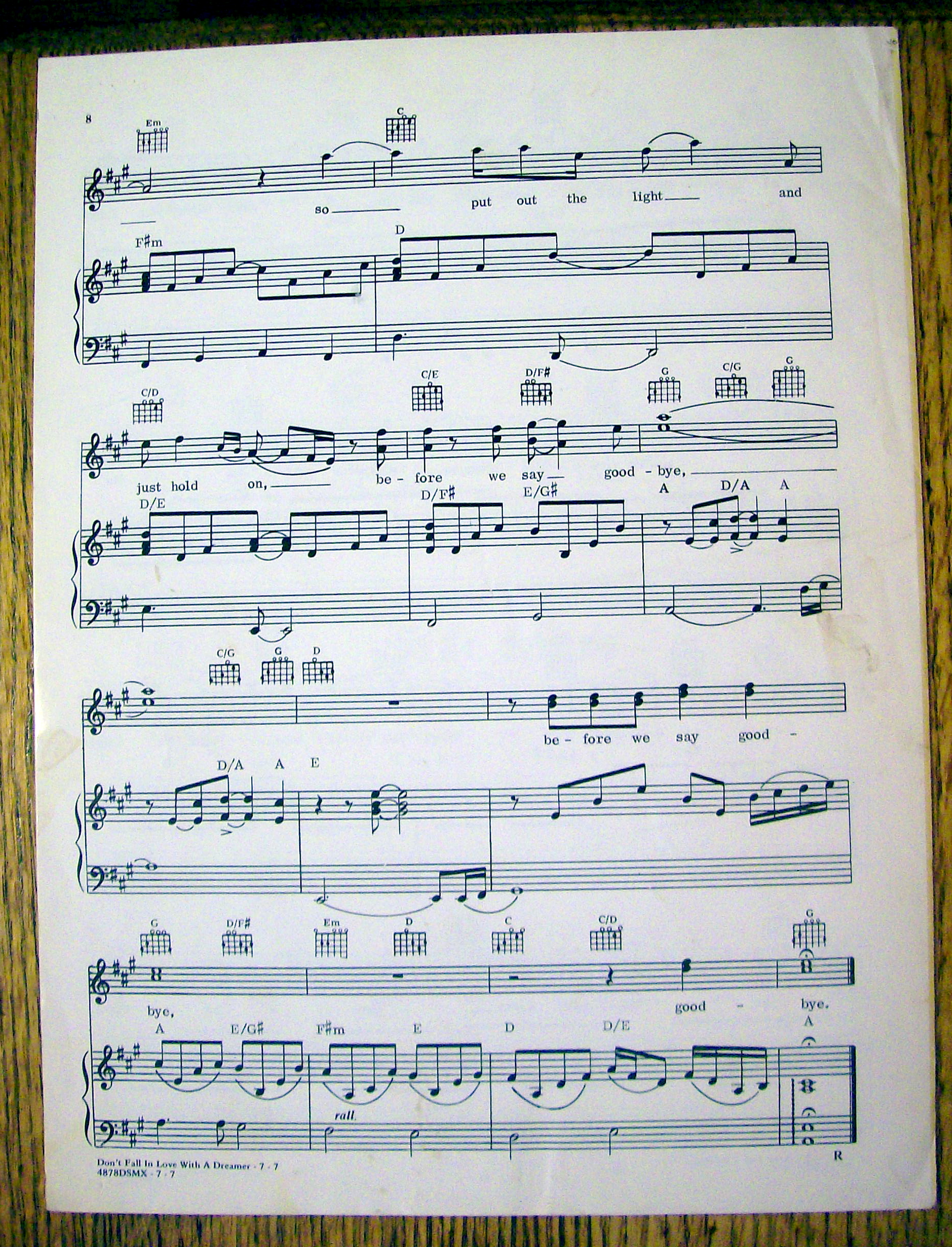1980 Dont Fall In Love WIth A Dreamer (Kenny Rogers)