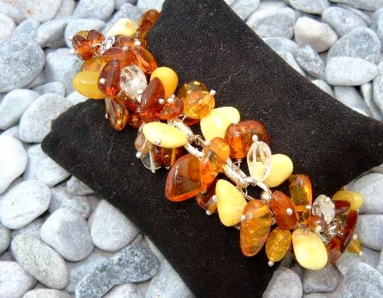 Charles Albert Amber Sterling Silver Toggle Clasp