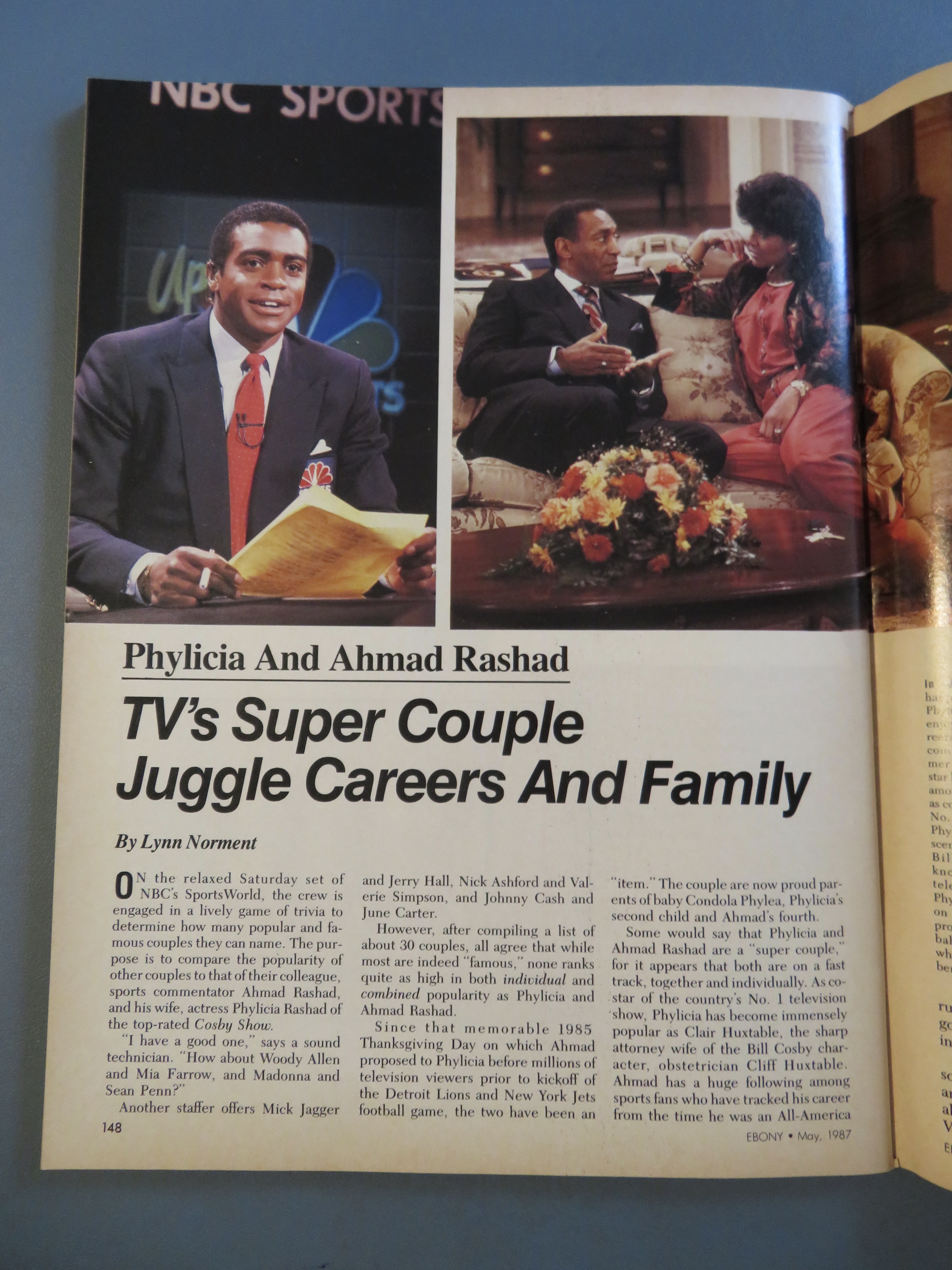 Ebony Magazine May 1987 Phylicia & Ahmad Rashad