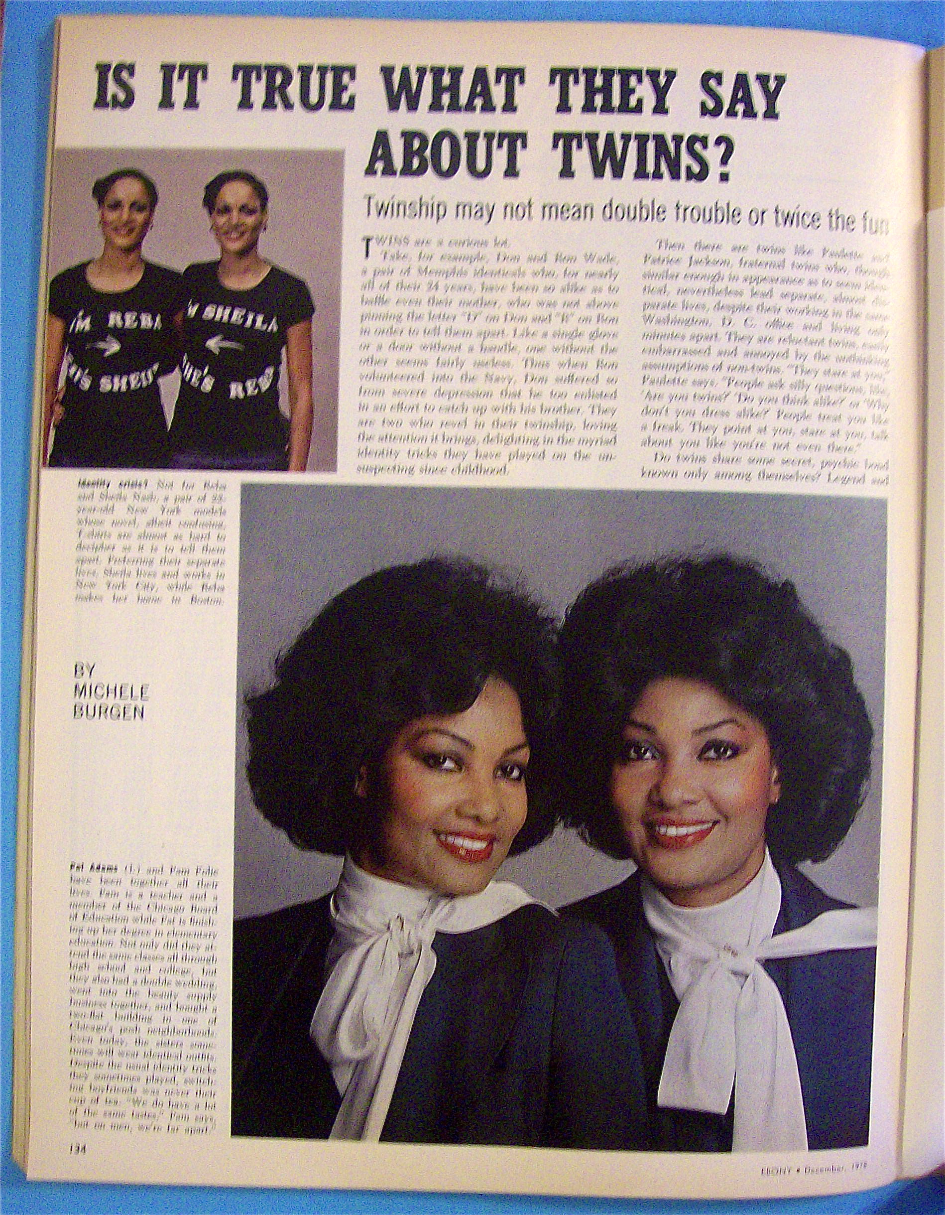 Ebony Magazine-December 1978-Is It True About Twins