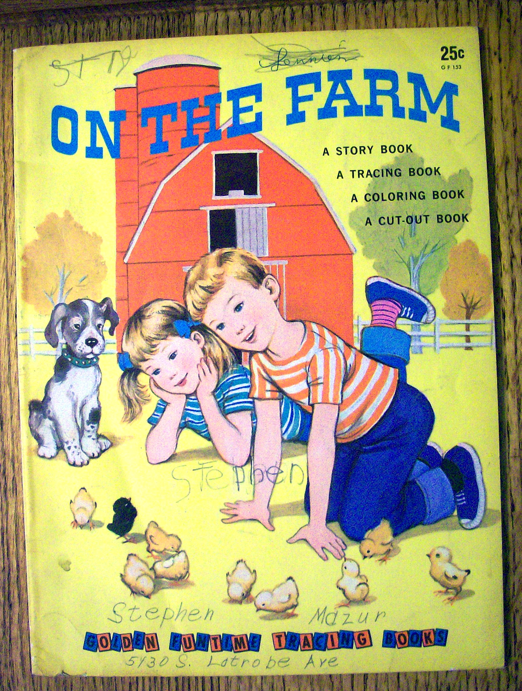 On The Farm Tracing & Coloring Book 1959
