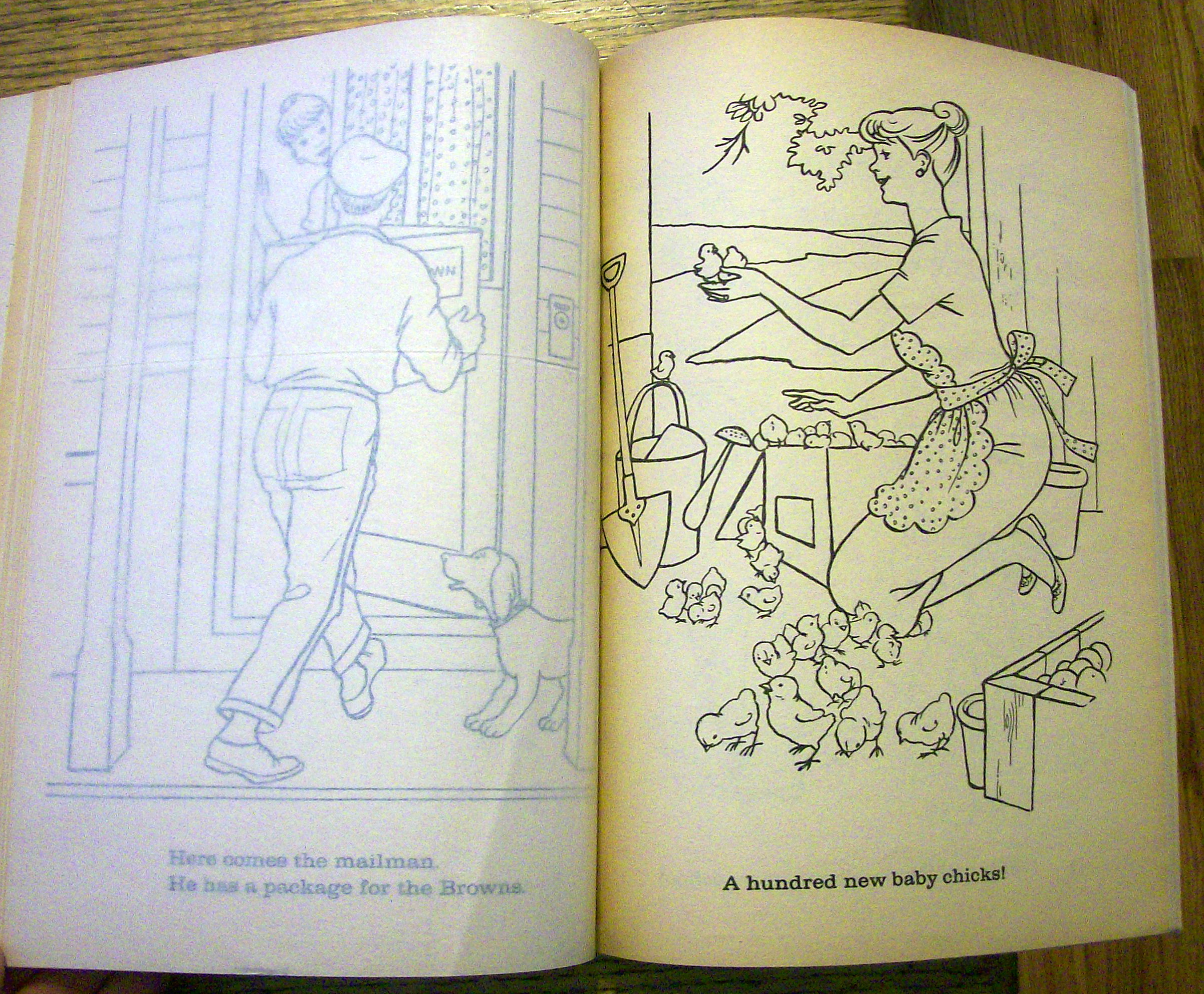 On The Farm Tracing & Coloring Book 1959