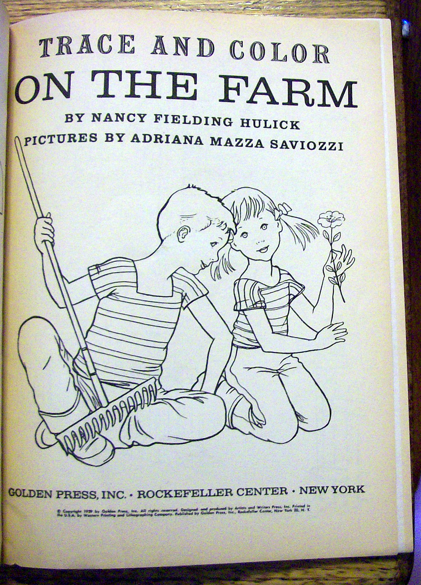 On The Farm Tracing & Coloring Book 1959