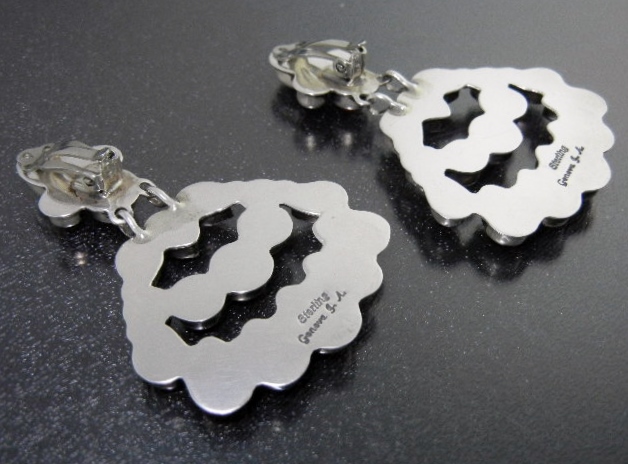 Navajo Coral Sterling Silver Geneve Appachito Earring