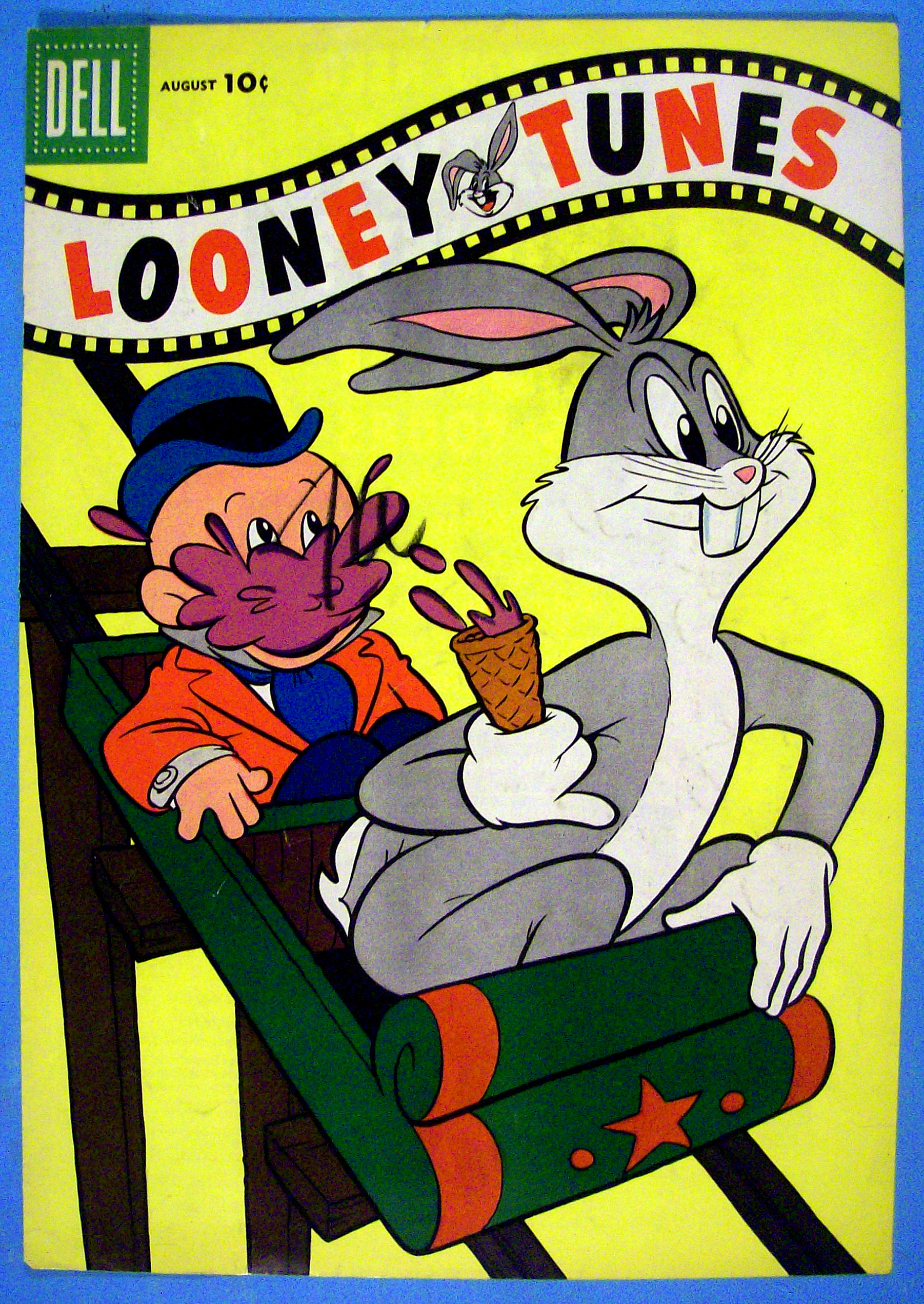 Looney Tunes Comic Cover 1950's Bugs On Roller Coaster
