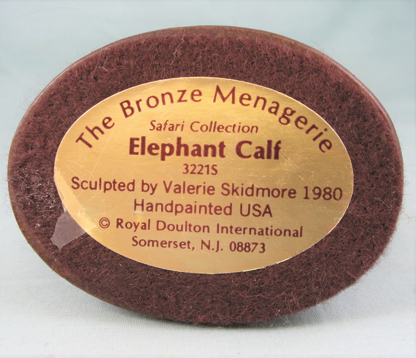 Royal Doulton 1980 The Bronze Menagerie Elephant