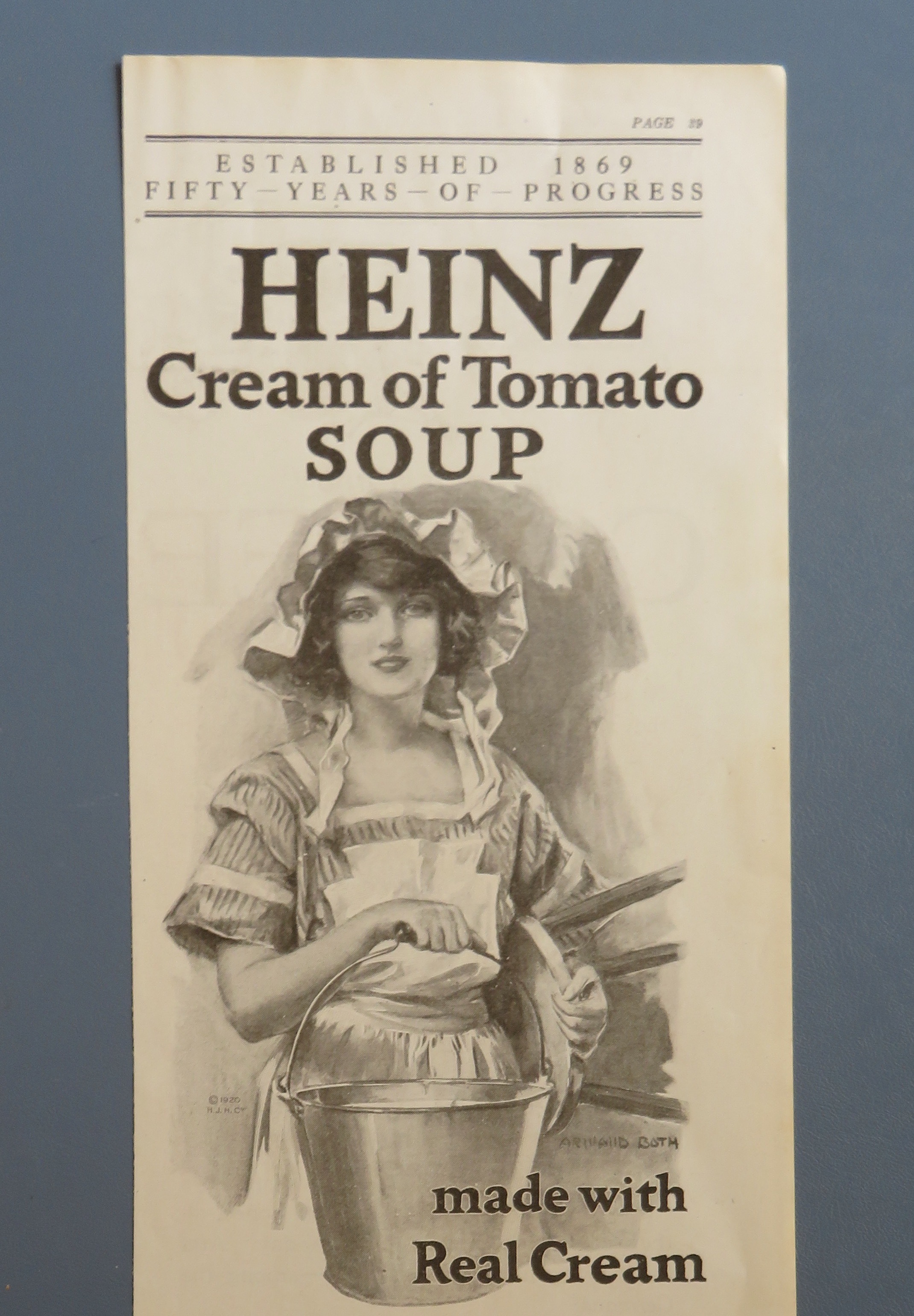 1920 Heinz 57 Cream Of Tomato Soup with Woman