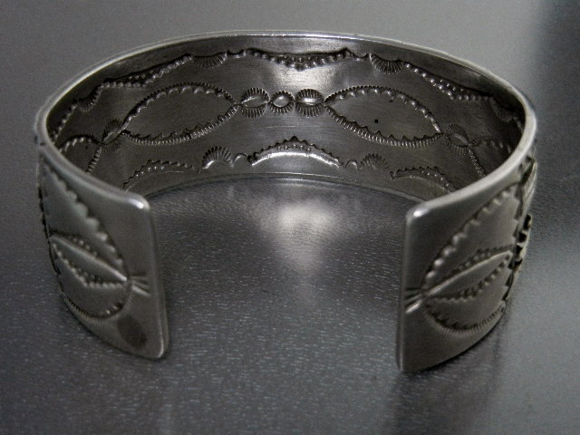 Navajo Sterling Silver Storyteller Cuff Mary Jackson