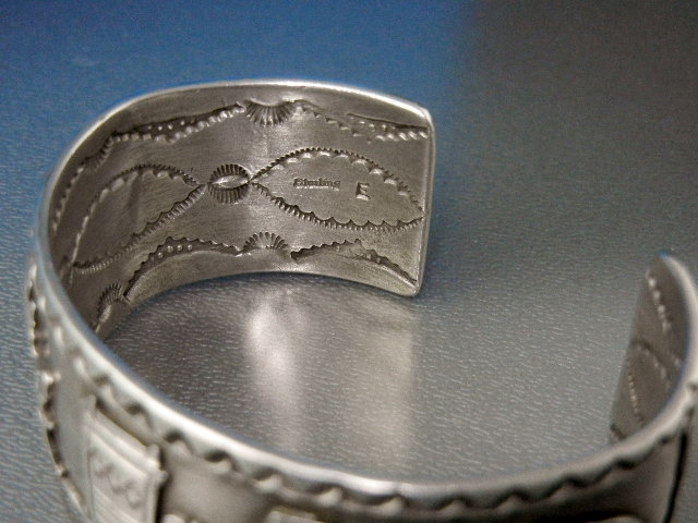 Navajo Sterling Silver Storyteller Cuff Mary Jackson