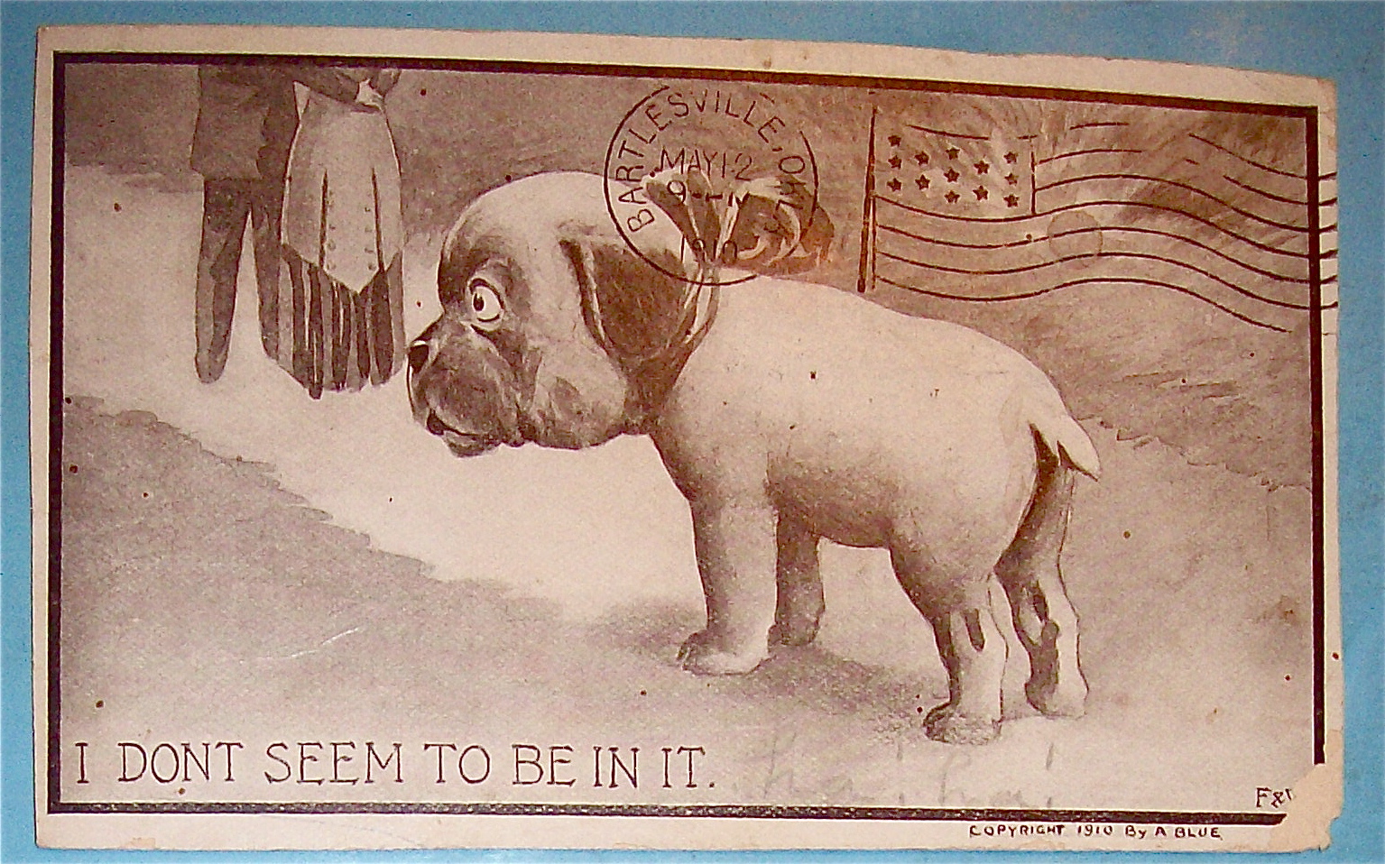 Dog Left Out Postcard