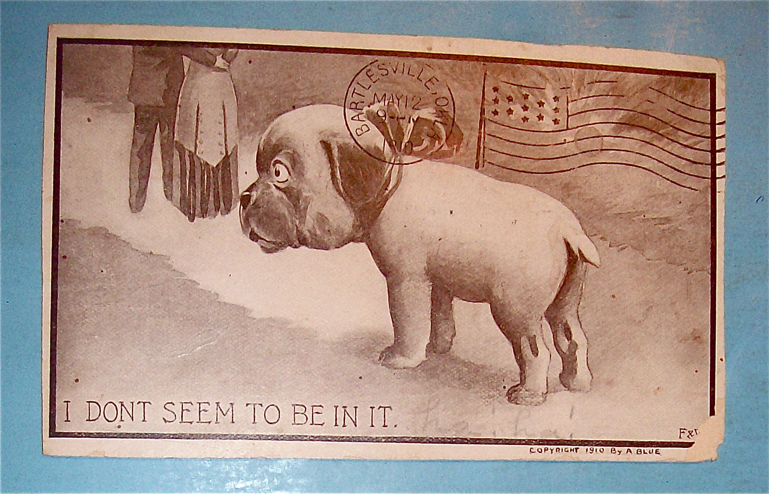 Dog Left Out Postcard