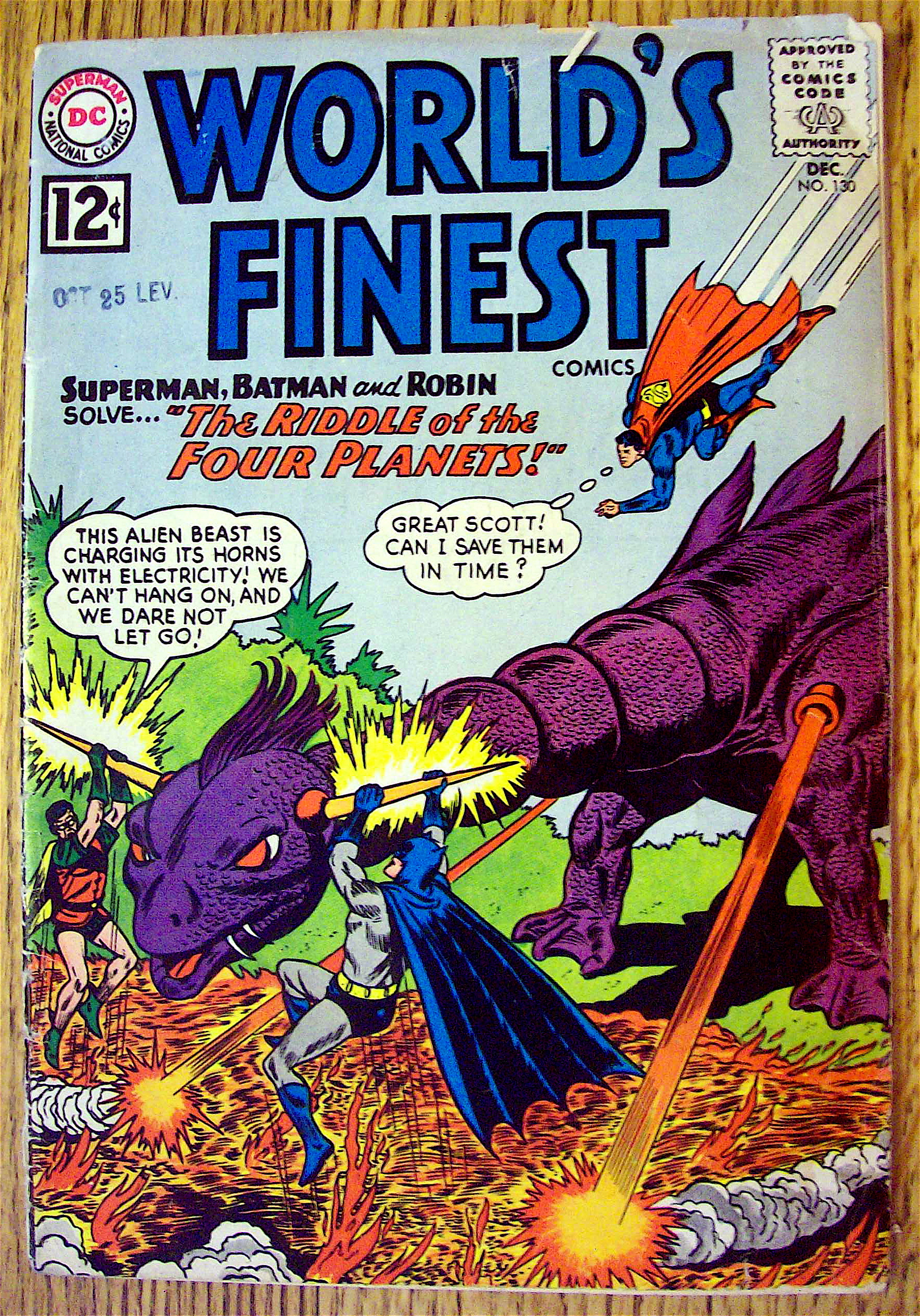 World's Finest Comic #130 December 1962 Four Planets