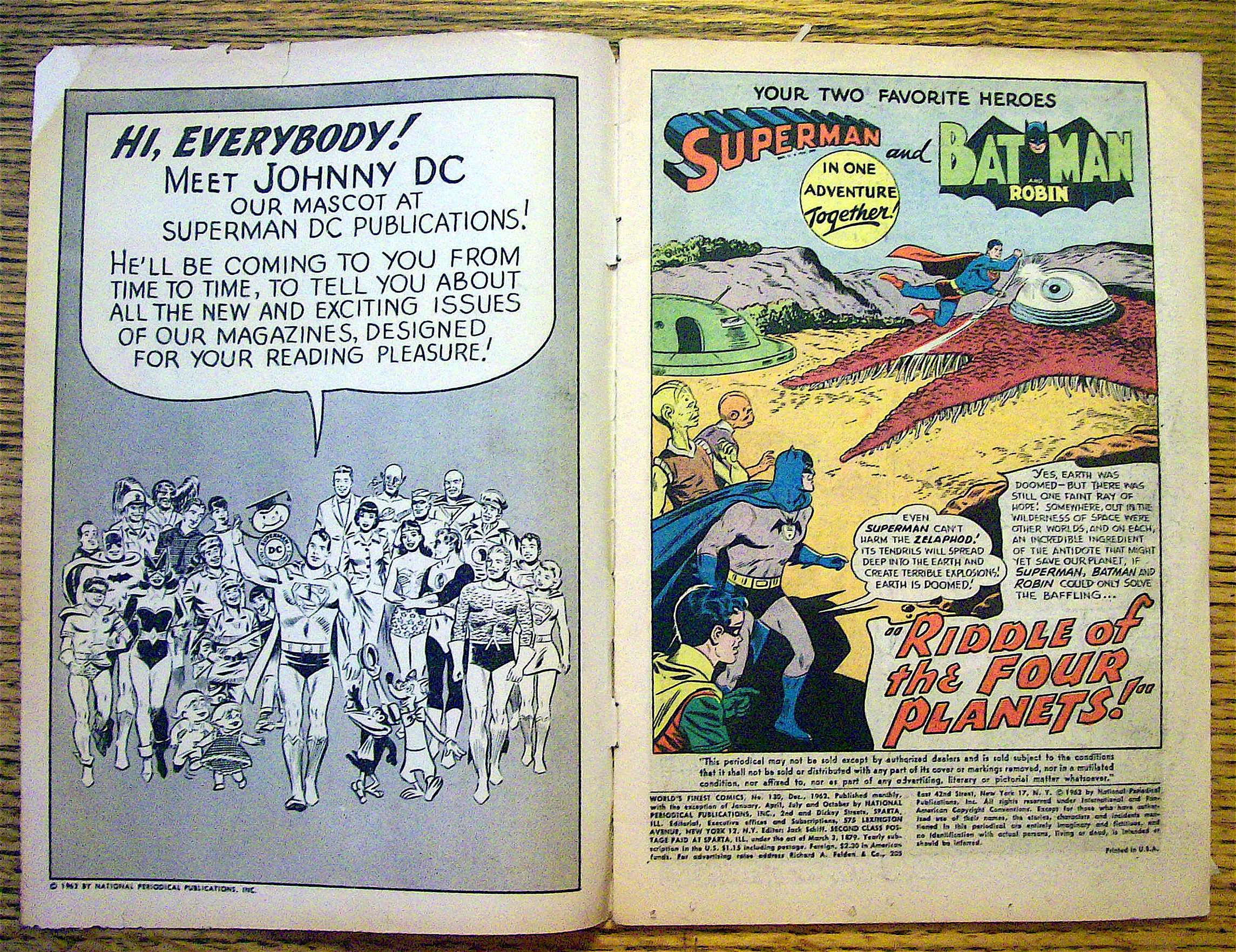 World's Finest Comic #130 December 1962 Four Planets