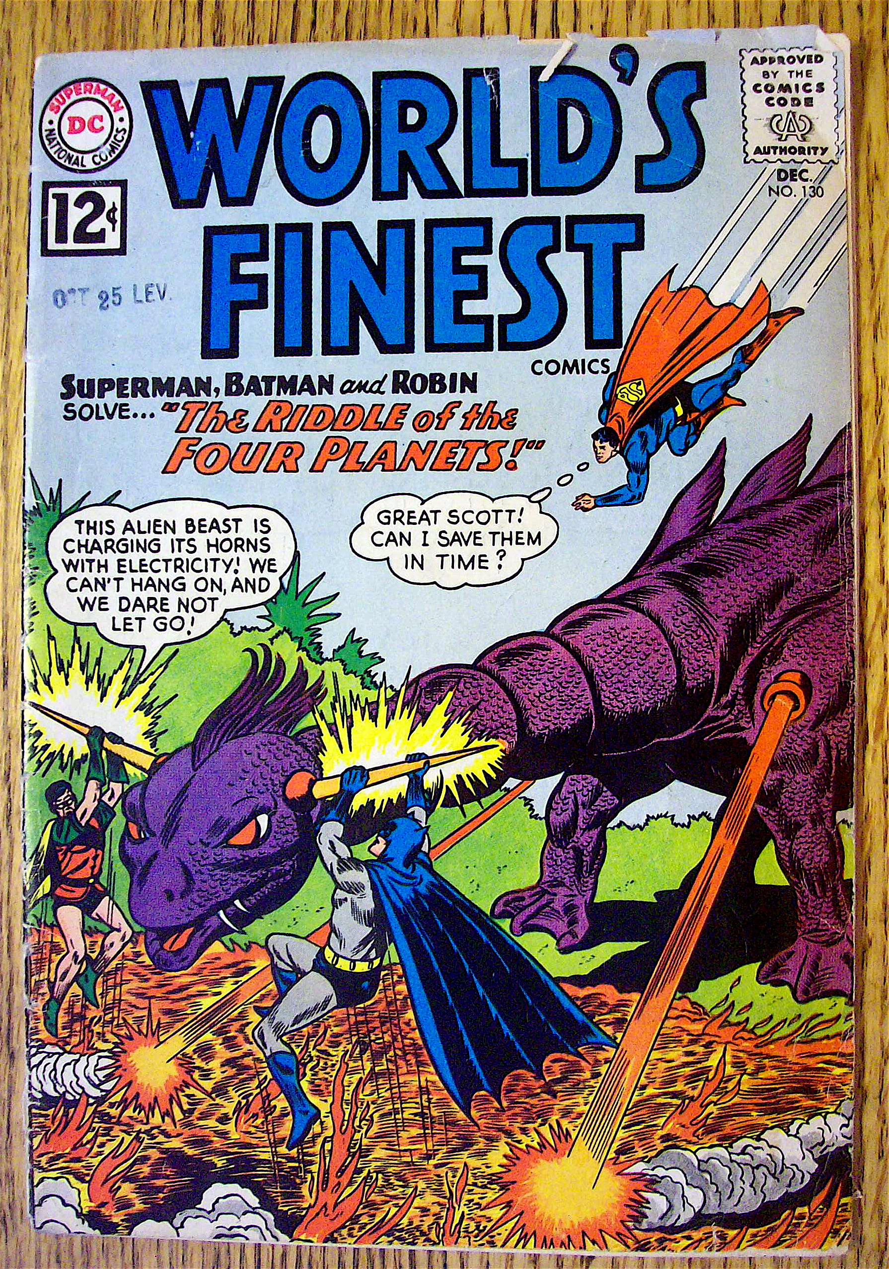 World's Finest Comic #130 December 1962 Four Planets