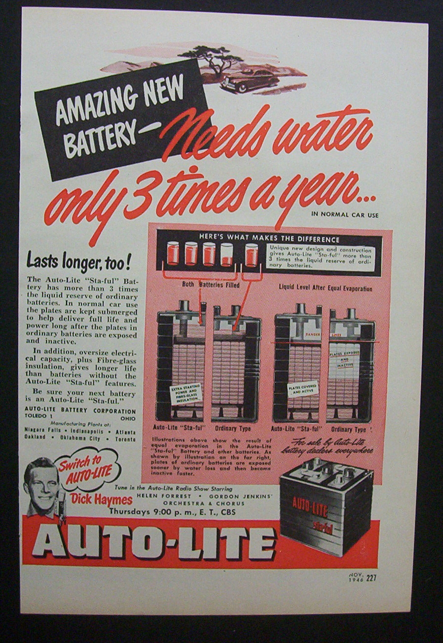 1946  Auto  Lite  Battery