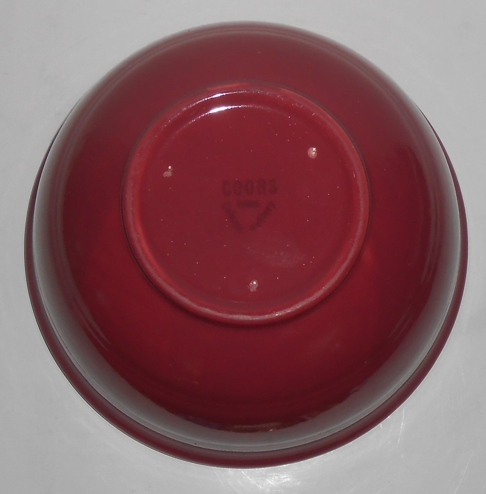 Coors Pottery Rosebud Red 9.25'' Mixing Bowl Robert Sch