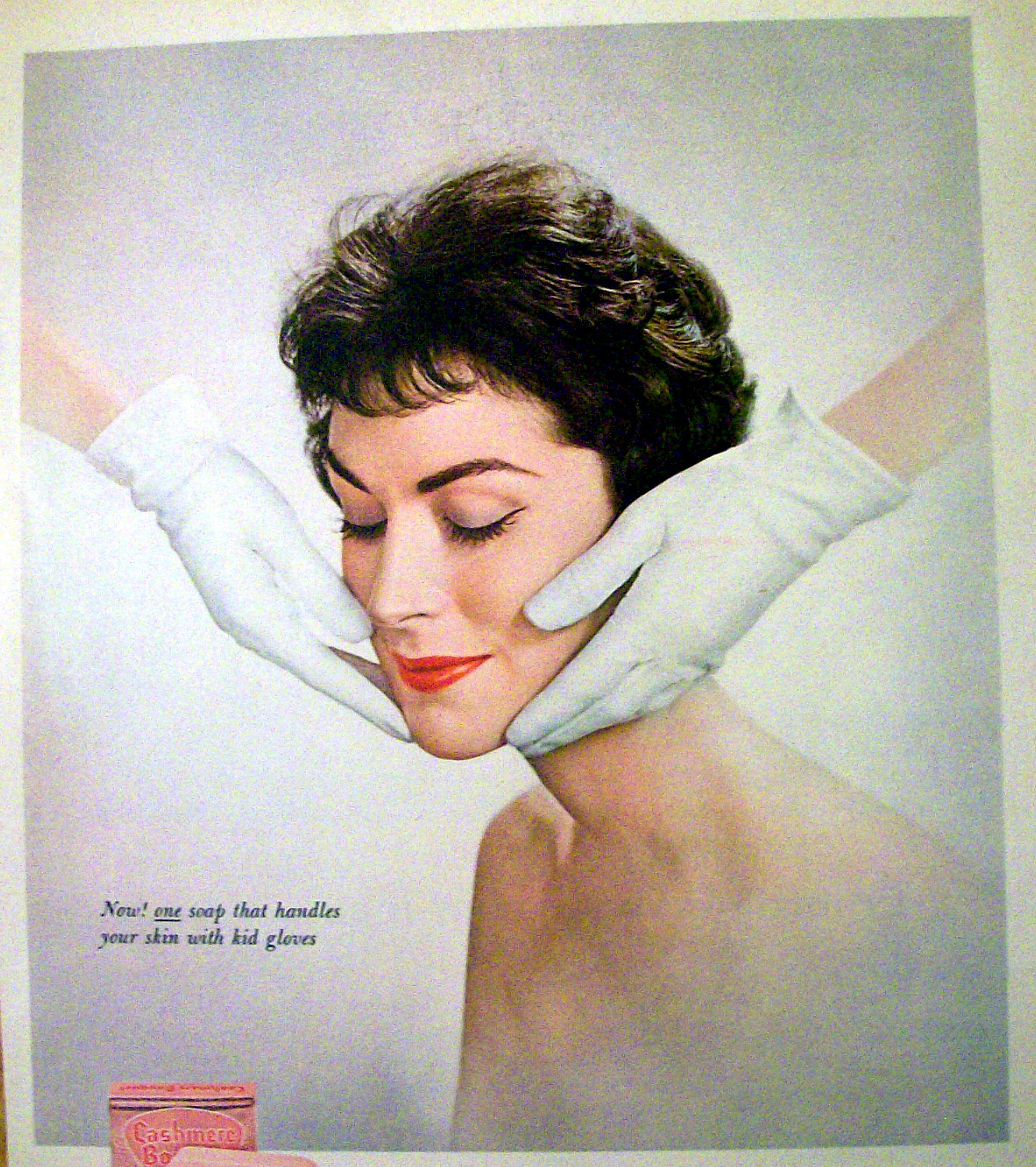 1959 Cashmere Bouquet Soap with Woman's Face