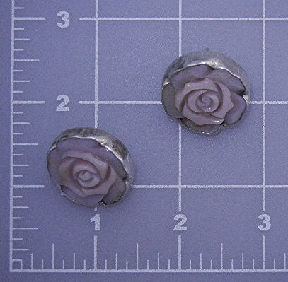 Charles Albert Pink Mother Pearl Sterling Silver Earrin