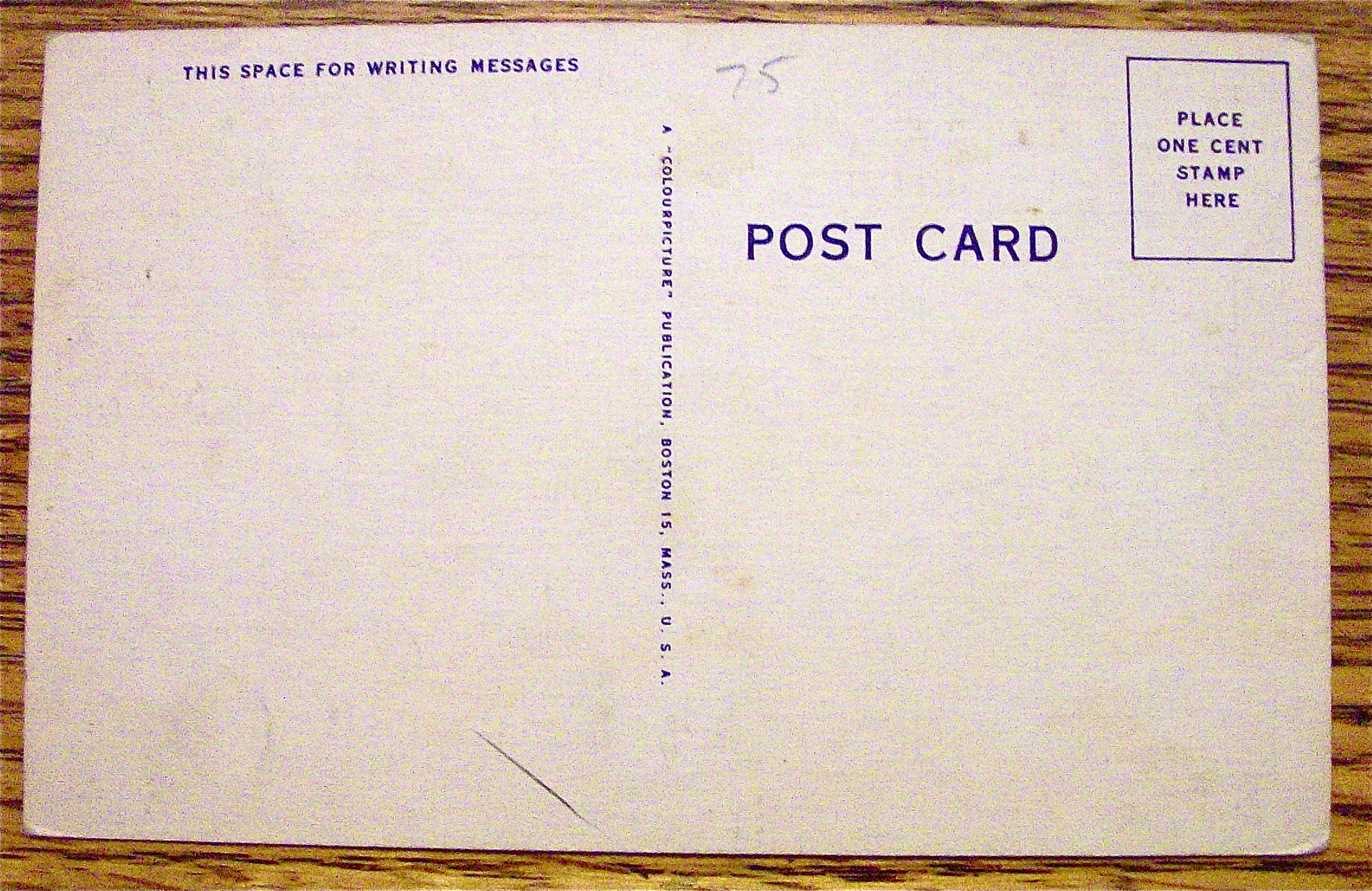 Woman Holding Ink Pen Postcard