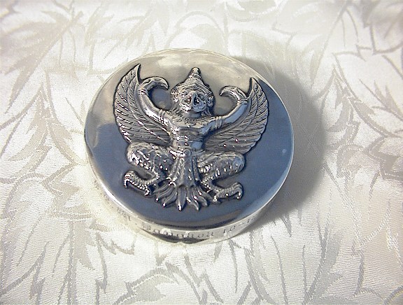 Compact Silver Goddess Mirrored  10/12/34 Bangkok
