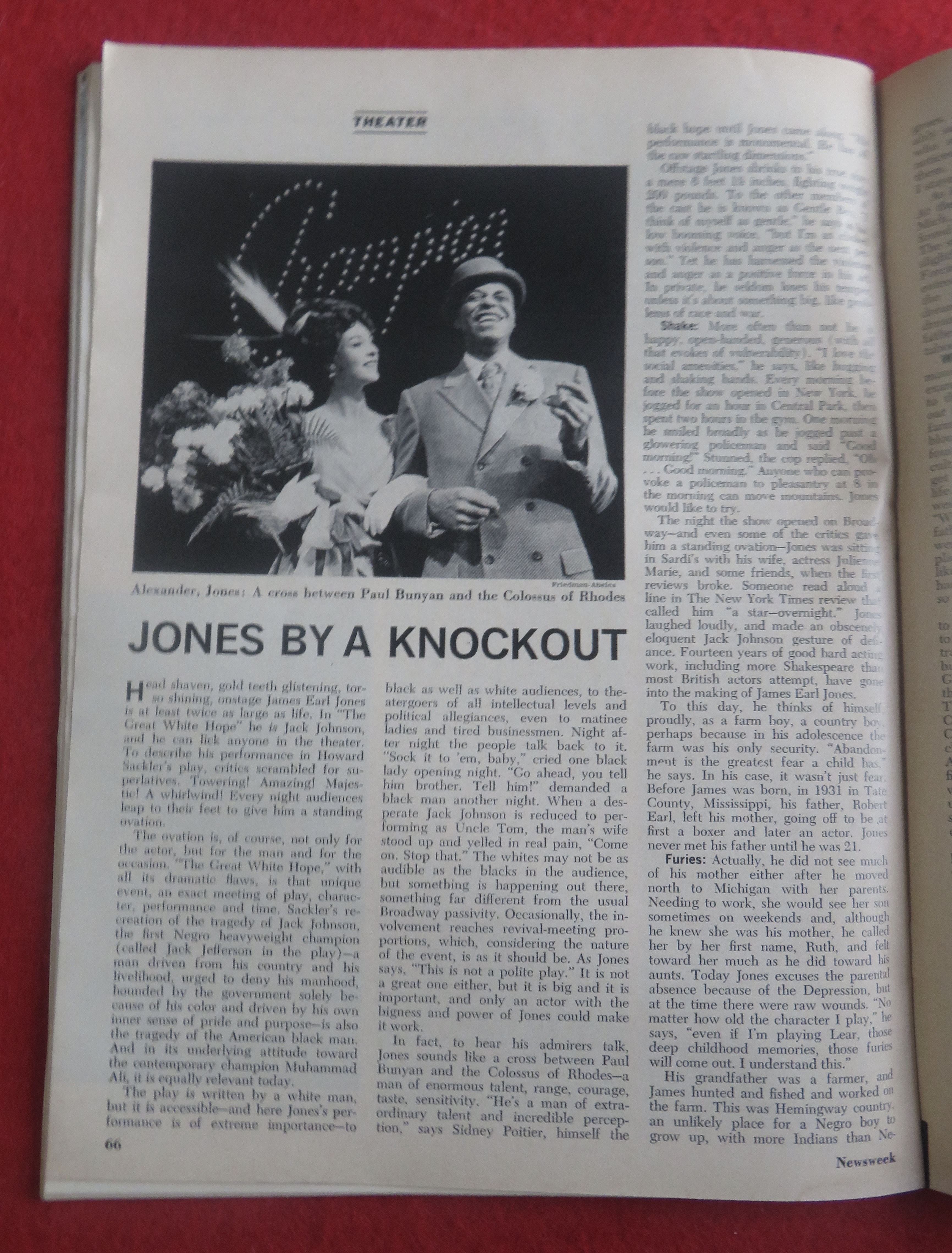Newsweek Magazine October 21, 1968 James Earl Jones