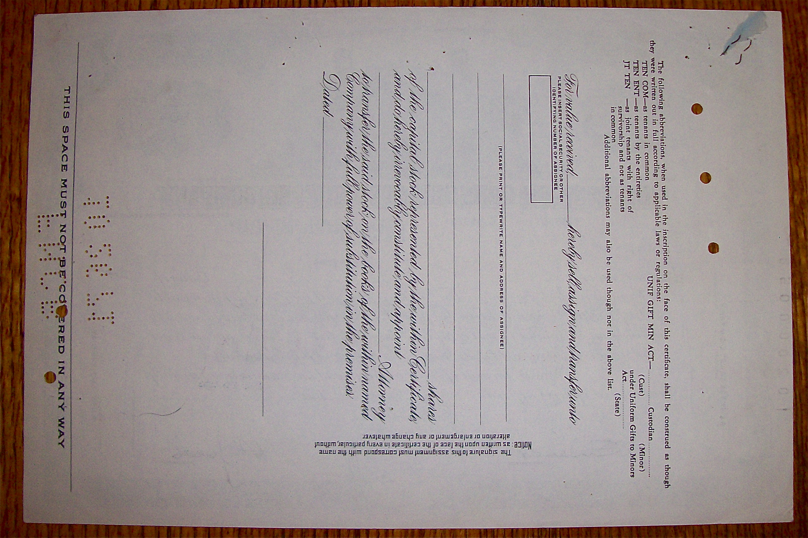1969 Inspiration Consolidated Copper Co Stock