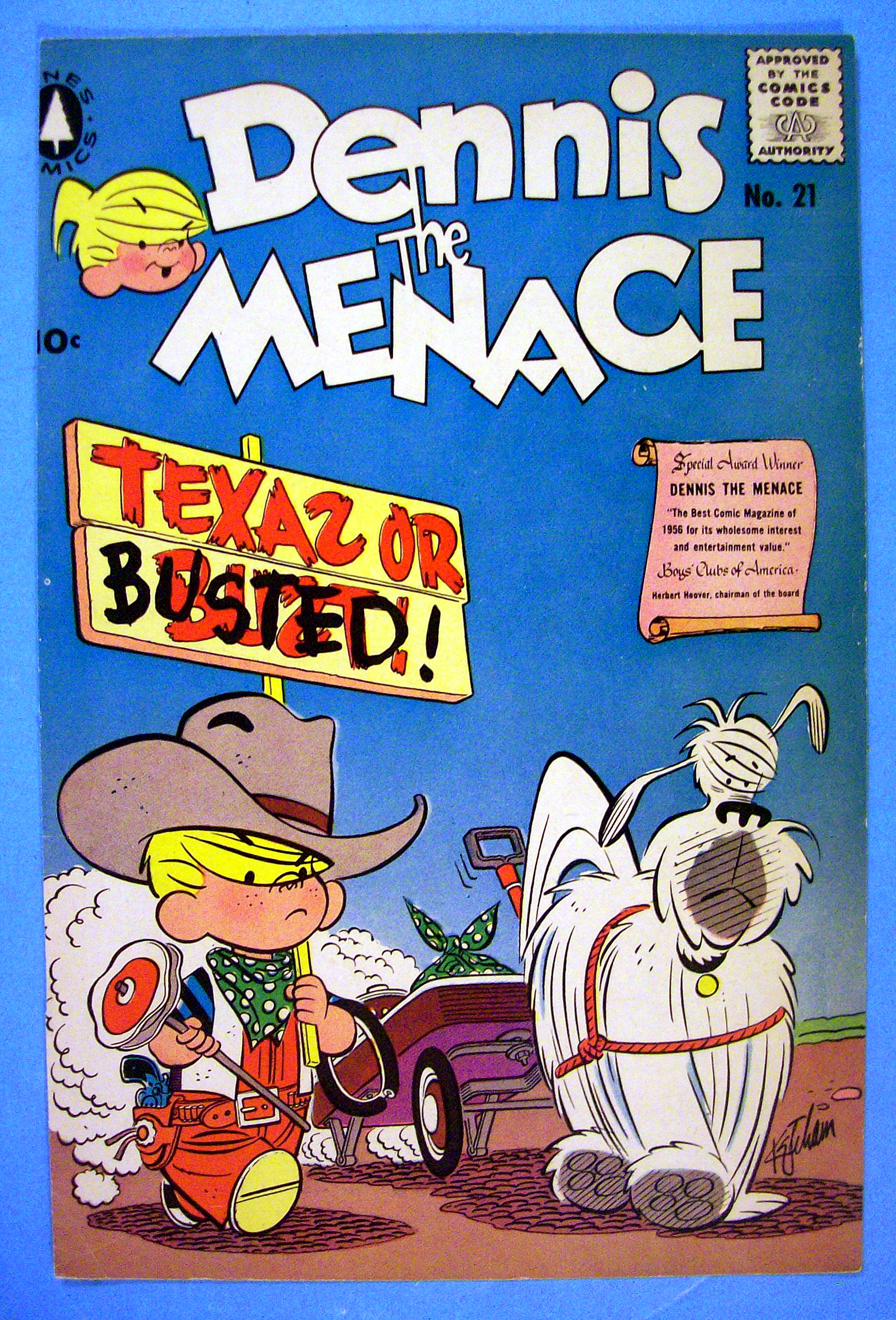 Dennis the Menace Comic Cover #21 March 1957