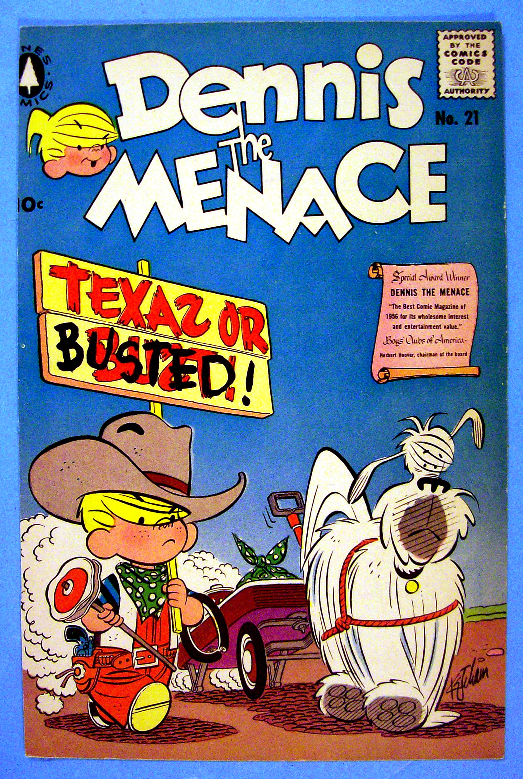 Dennis the Menace Comic Cover #21 March 1957