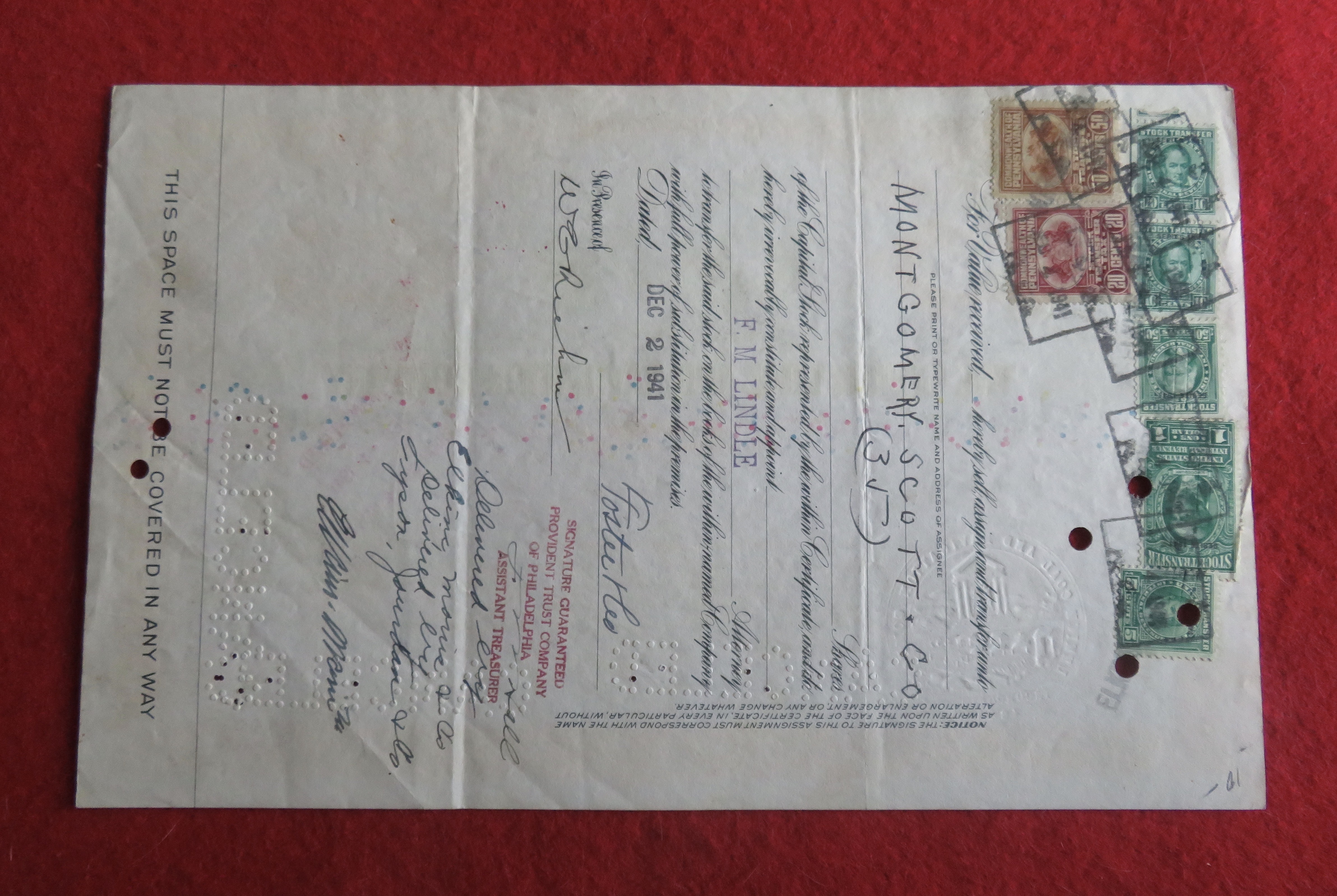 1941 The Lehigh Coal & Navigation Co Stock Certificate