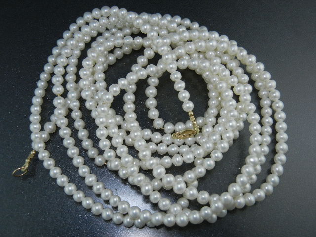 14K Gold and Freshwater Pearls 78 Inch