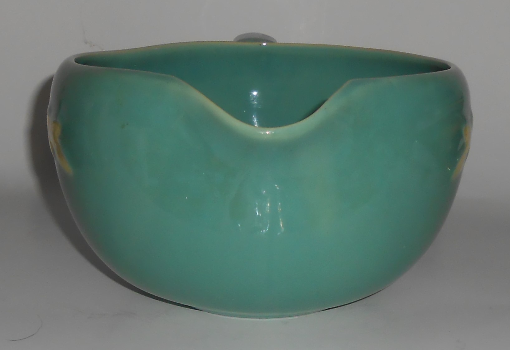 Coors Pottery Rosebud Green Medium Handled Batter Bowl