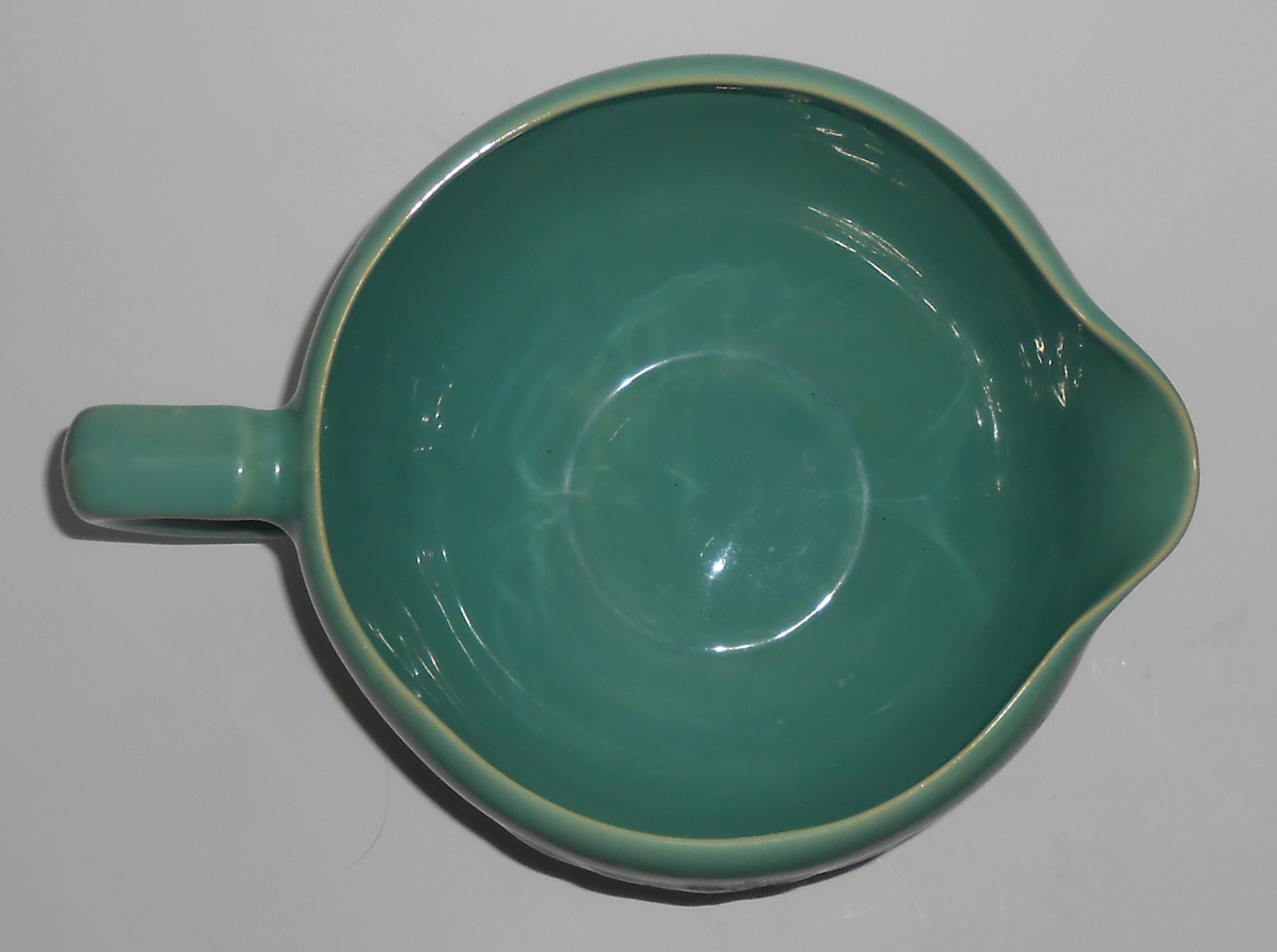 Coors Pottery Rosebud Green Medium Handled Batter Bowl