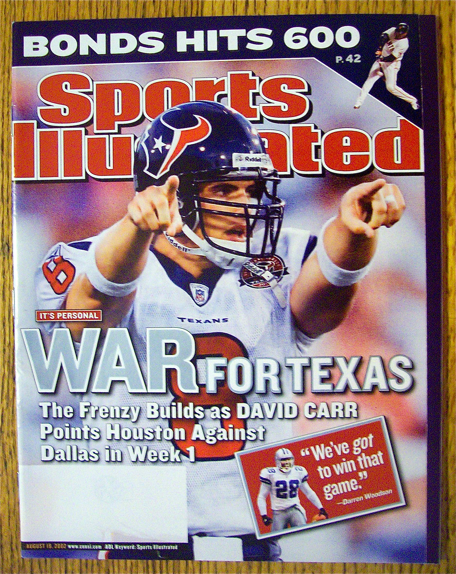 Sports Illustrated Magazine August 19, 2002 Bonds & 600