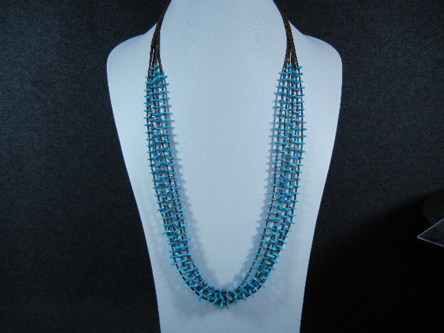 Native American Sleeping Beauty Turquoise 5 Strands