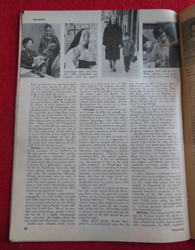 Newsweek Magazine December 25, 1967 The Nun: Going Modern