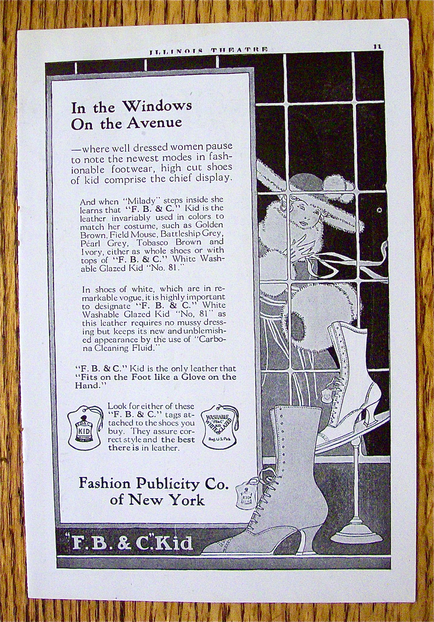 1918 F. B. & C. Kid w/ Woman Looking At Window