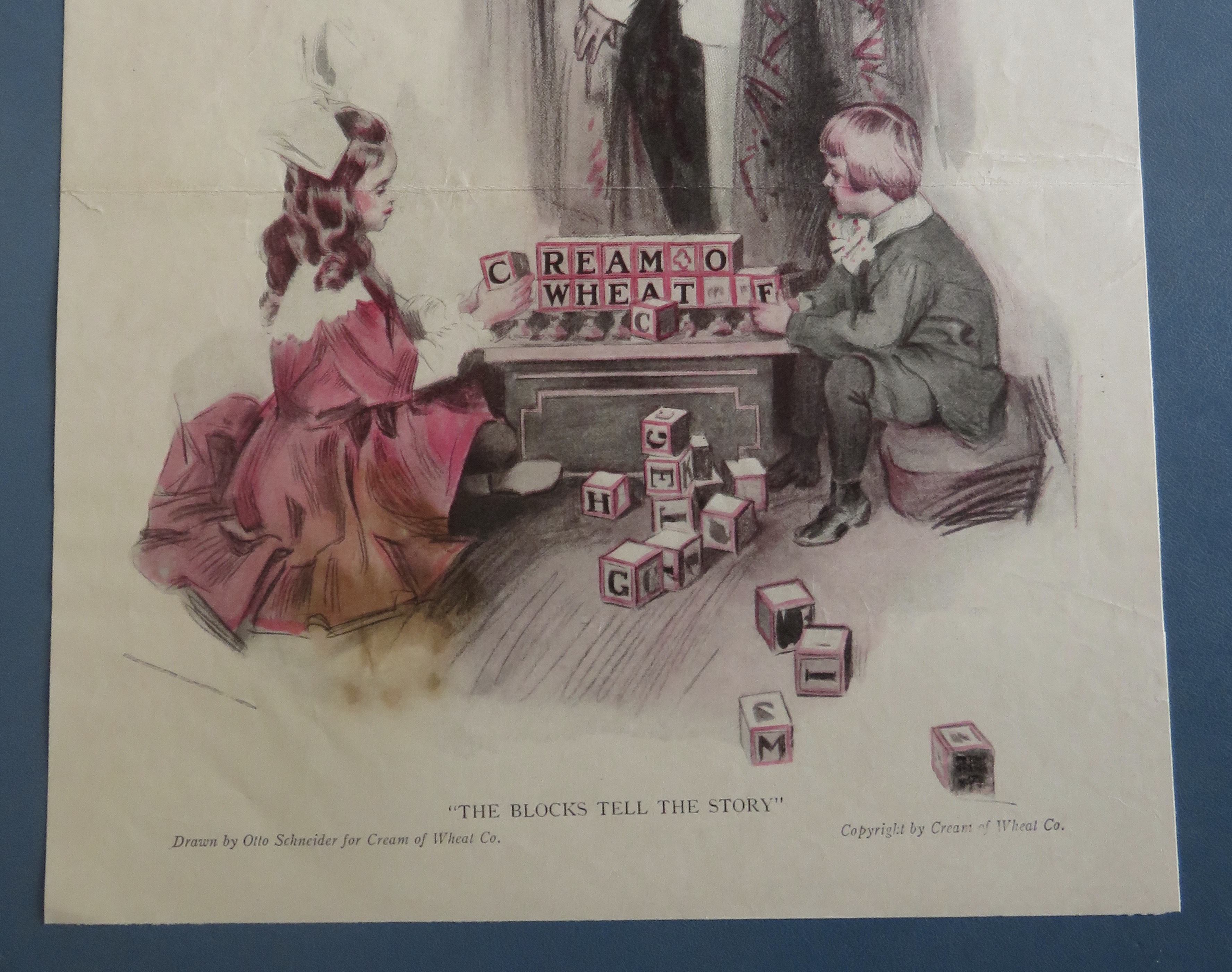 1920 Cream Of Wheat Cereal w/The Blocks Tell The Story