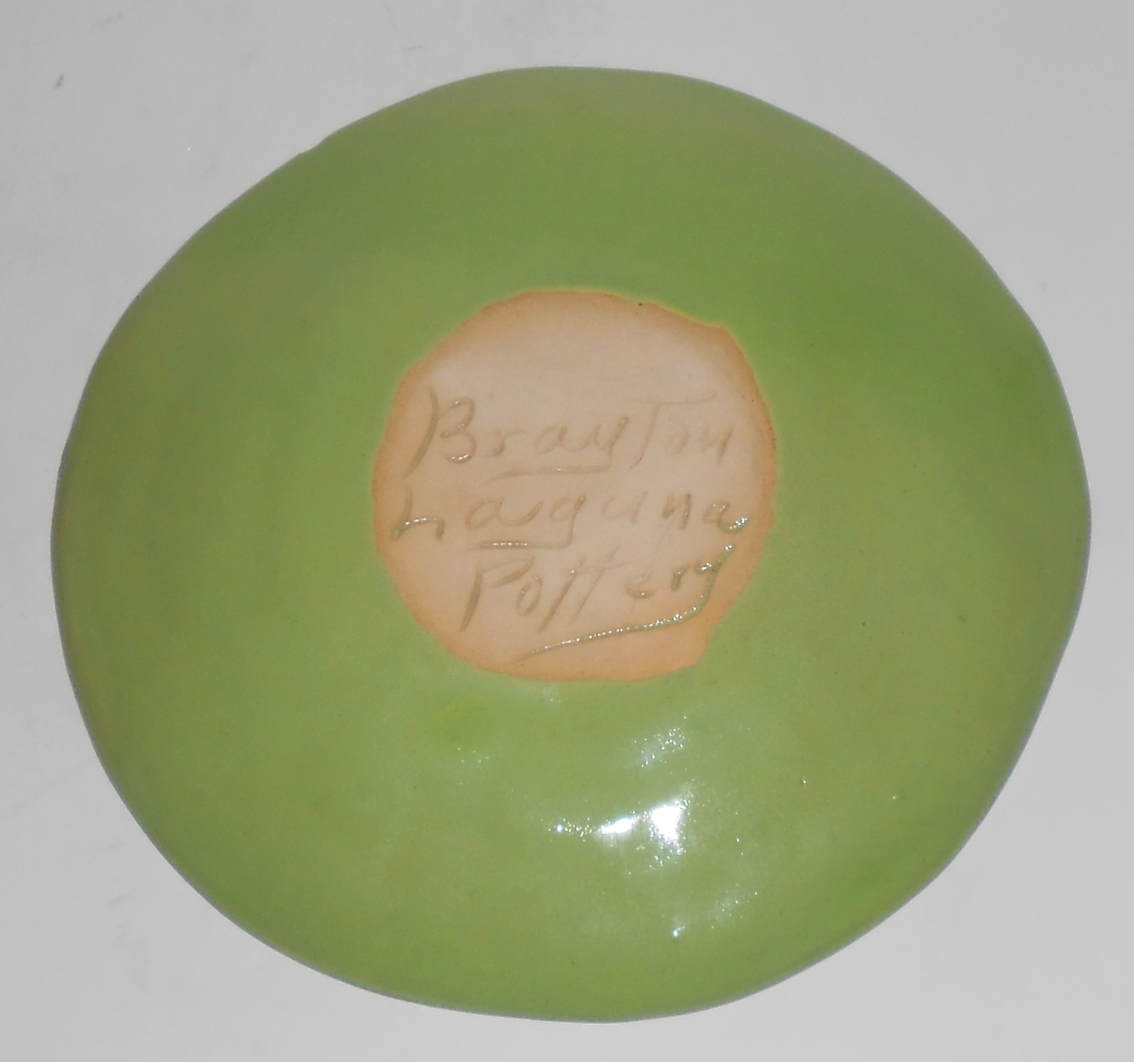 Brayton Laguna Pottery Early Chartreuse 6-1/4'' Plate