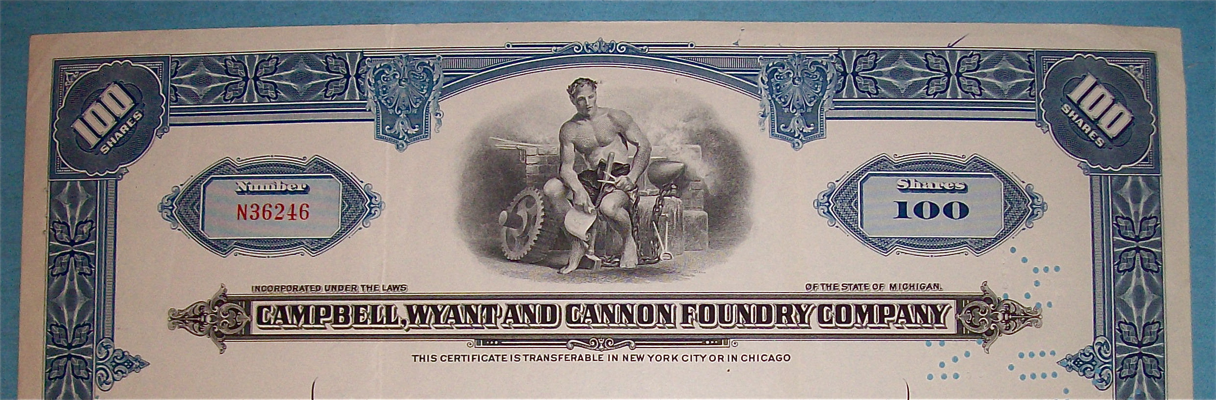 1956 Campbell, Wyant & Cannon Foundry Co. Stock