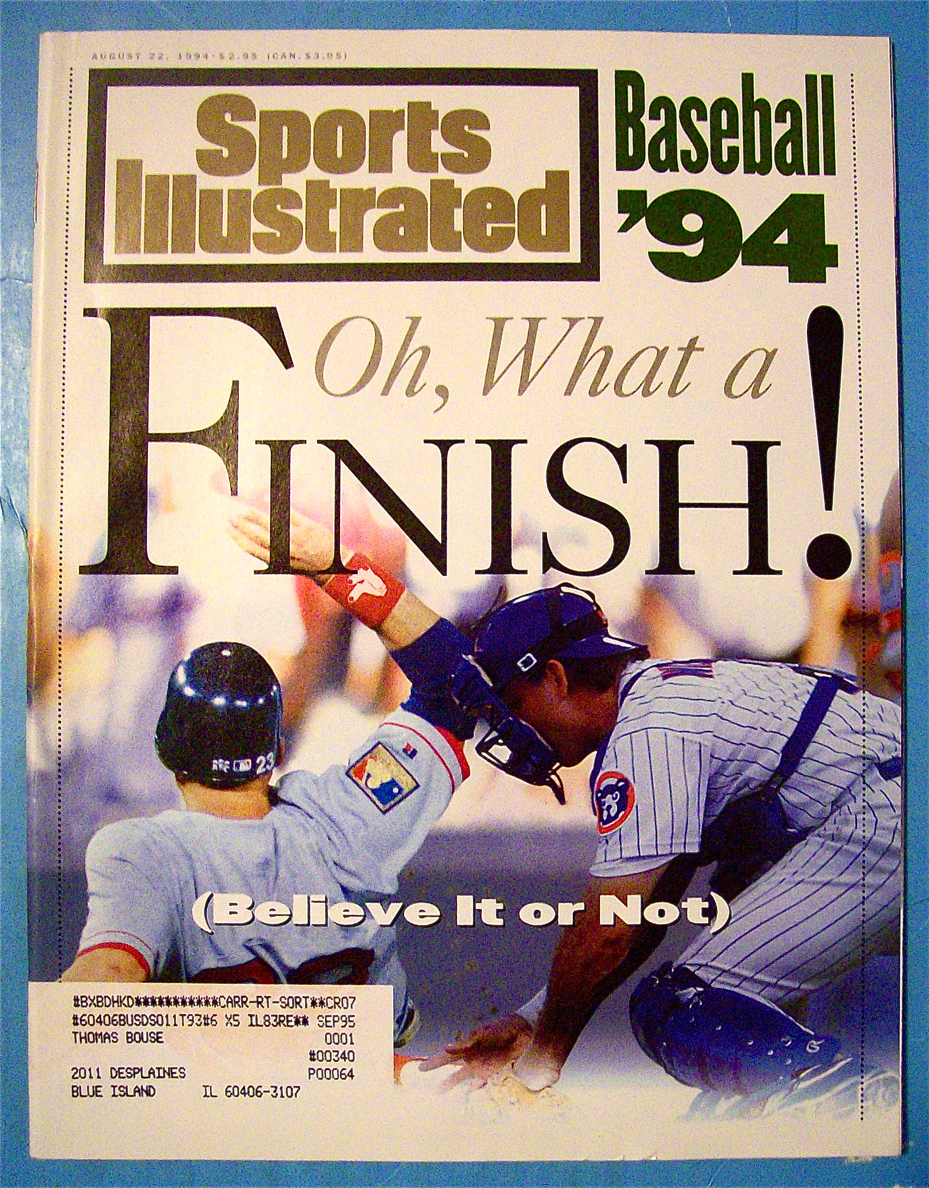 Sports Illustrated Magazine August 22, 1994 Baseball 94
