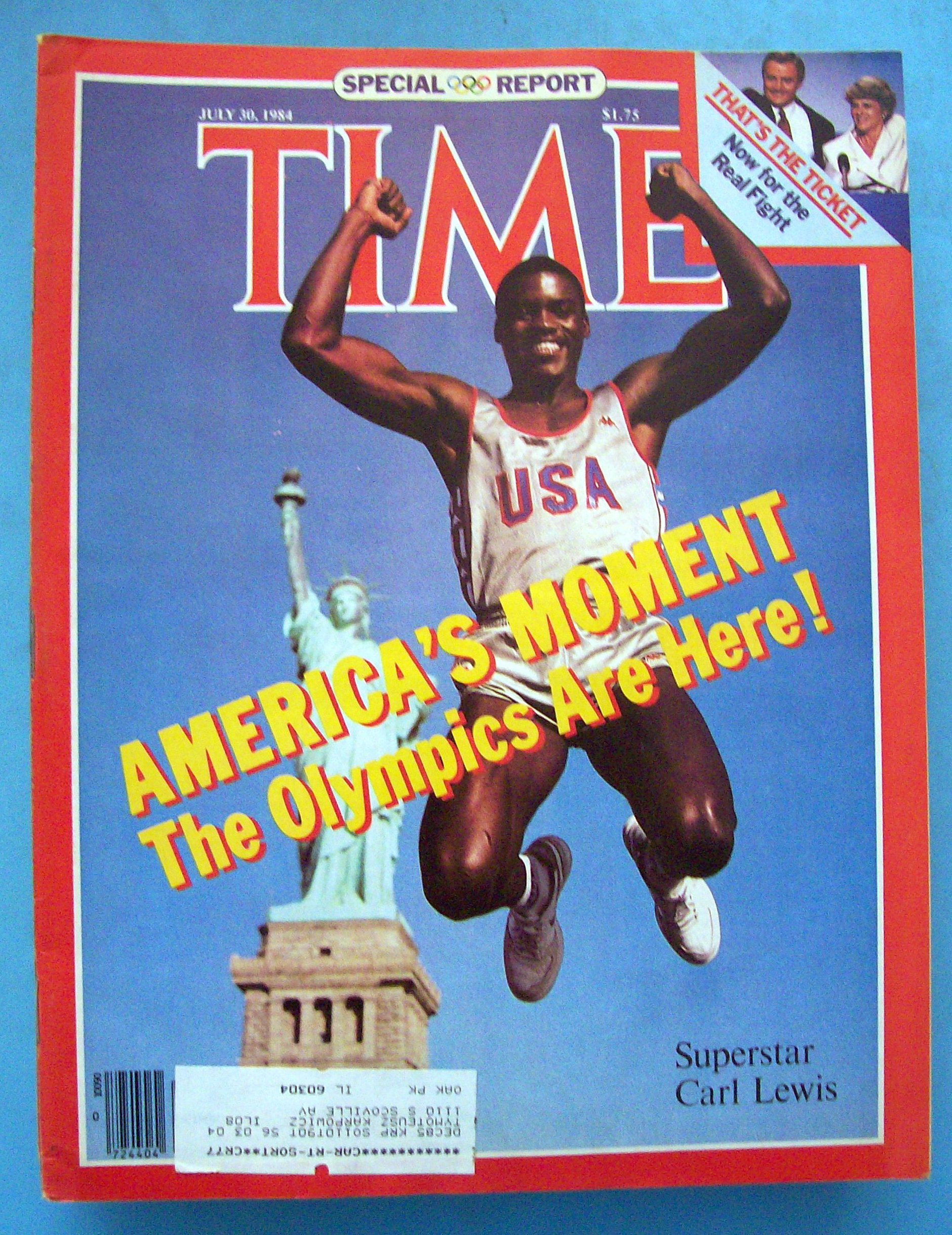 Time Magazine-July 30, 1984-Superstar Carl Lewis