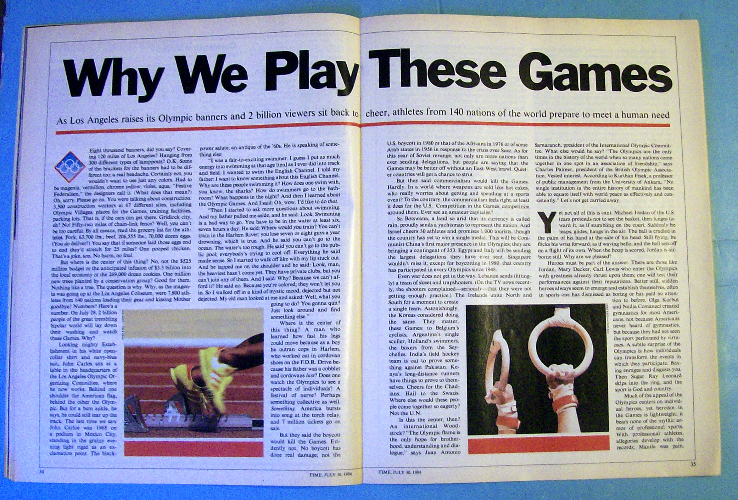 Time Magazine-July 30, 1984-Superstar Carl Lewis