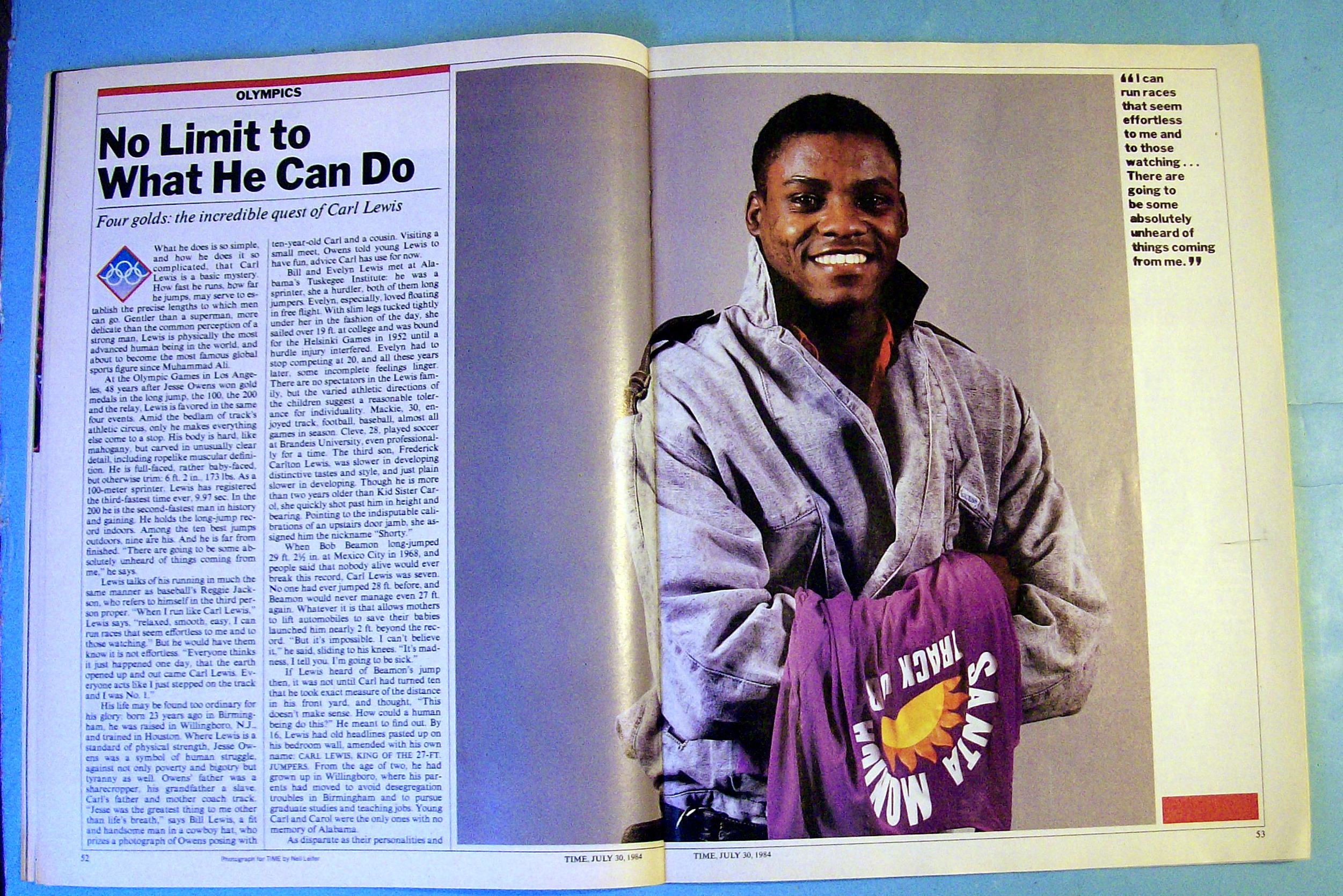 Time Magazine-July 30, 1984-Superstar Carl Lewis