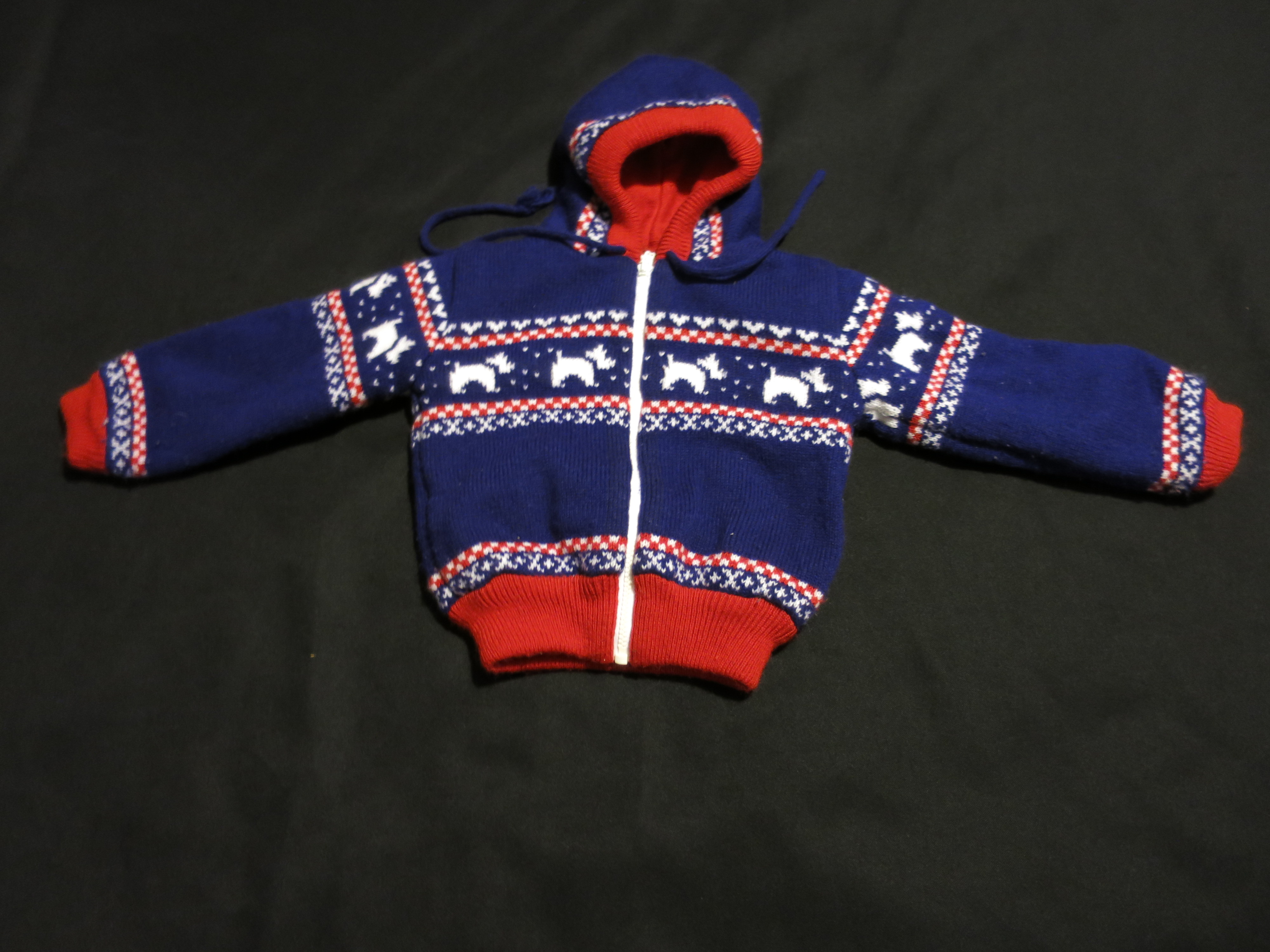 Nann Knits Kids Cardigan Sweater Size 4 Scottie Dogs