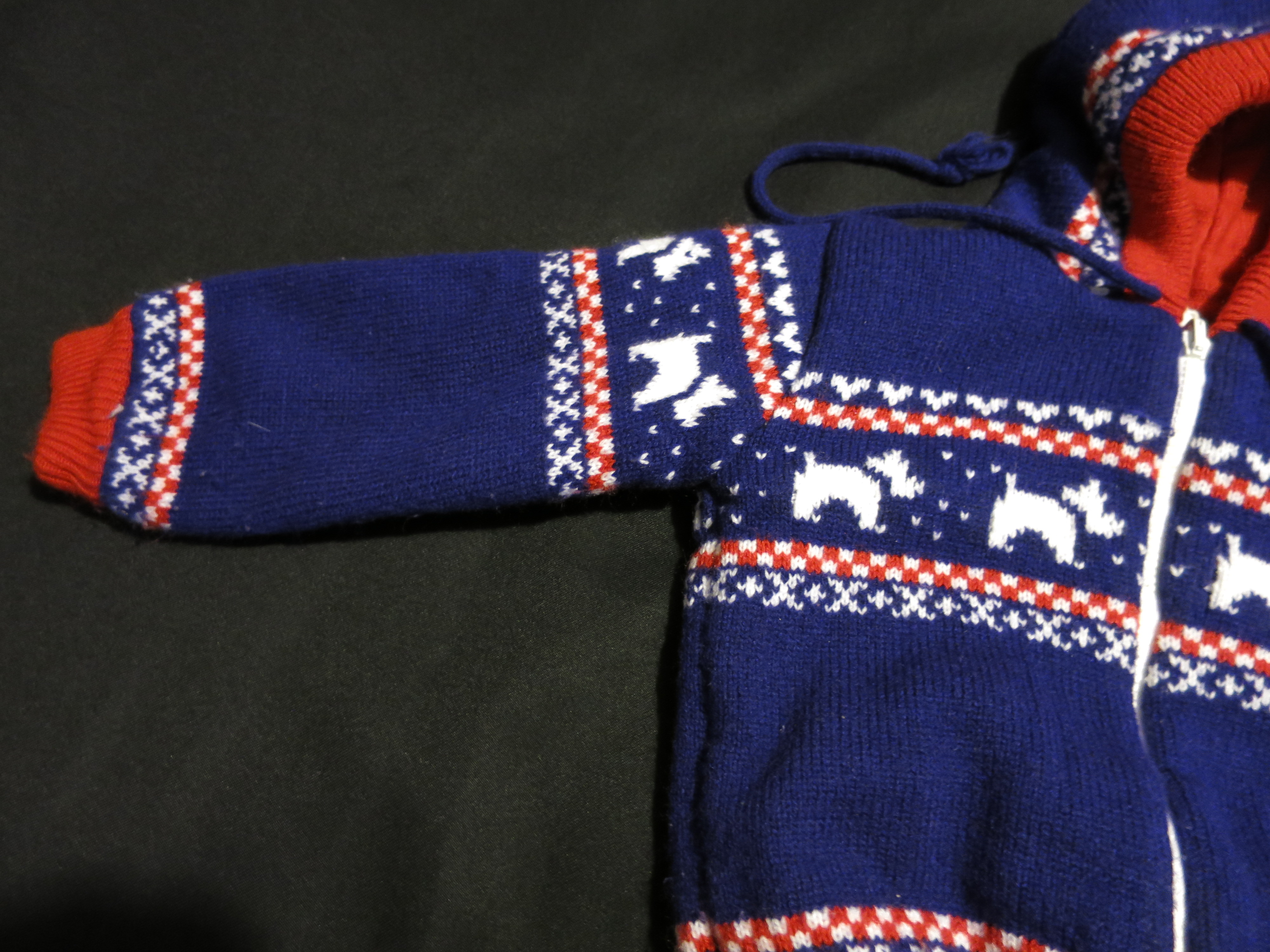 Nann Knits Kids Cardigan Sweater Size 4 Scottie Dogs