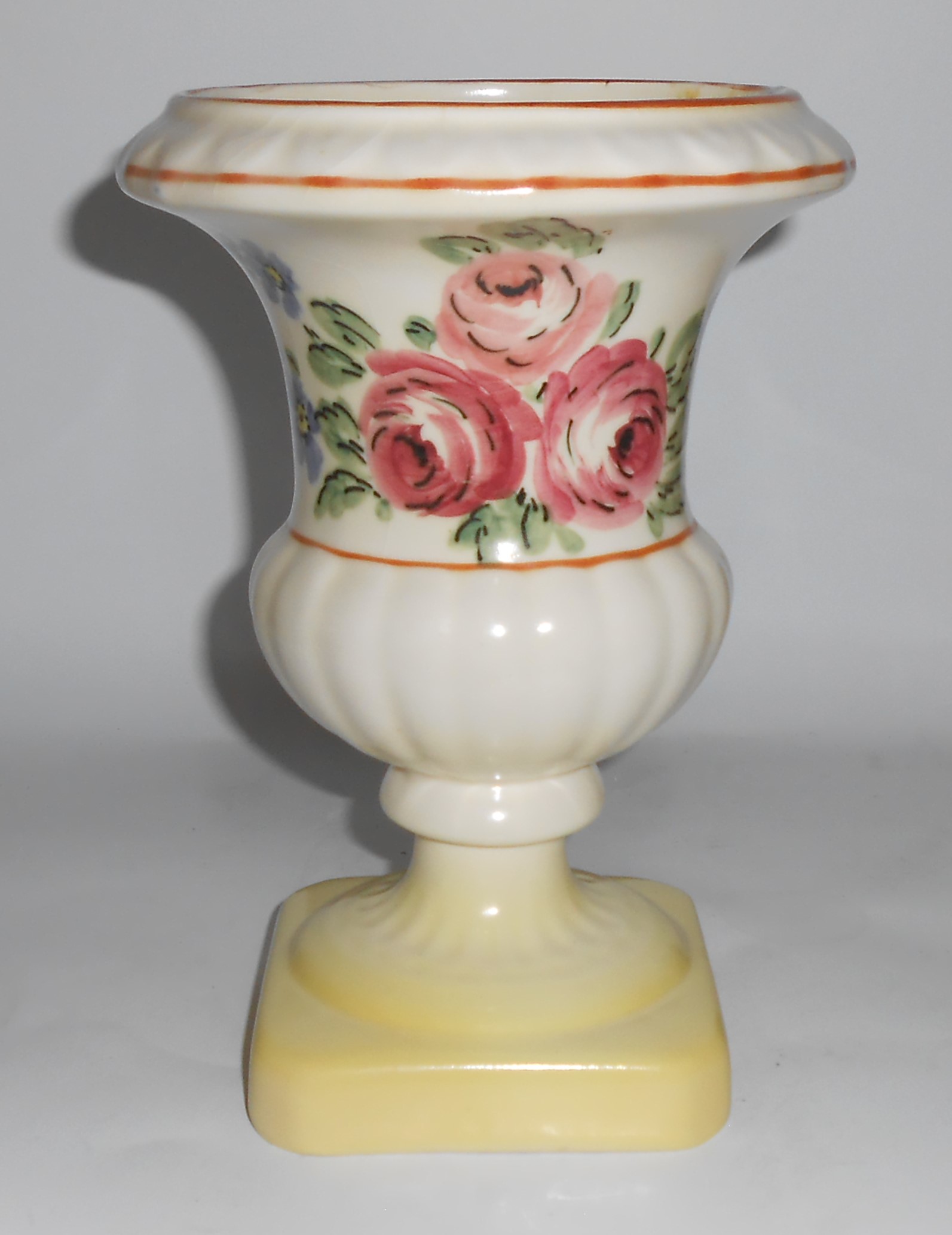 Camark Pottery Rose Hand Decorated Vase