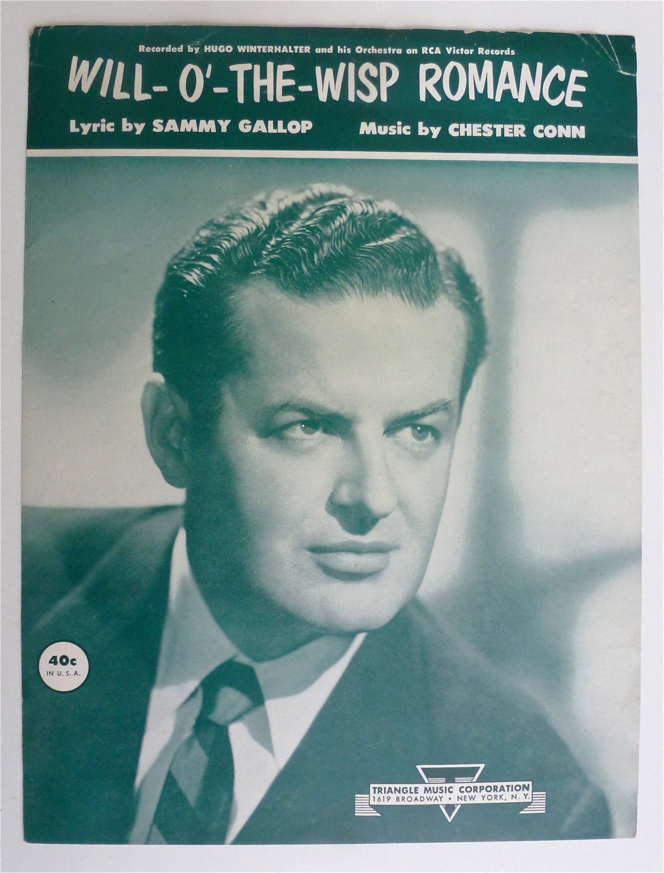 Sheet Music For 1953 Will-O-The-Wisp Romance