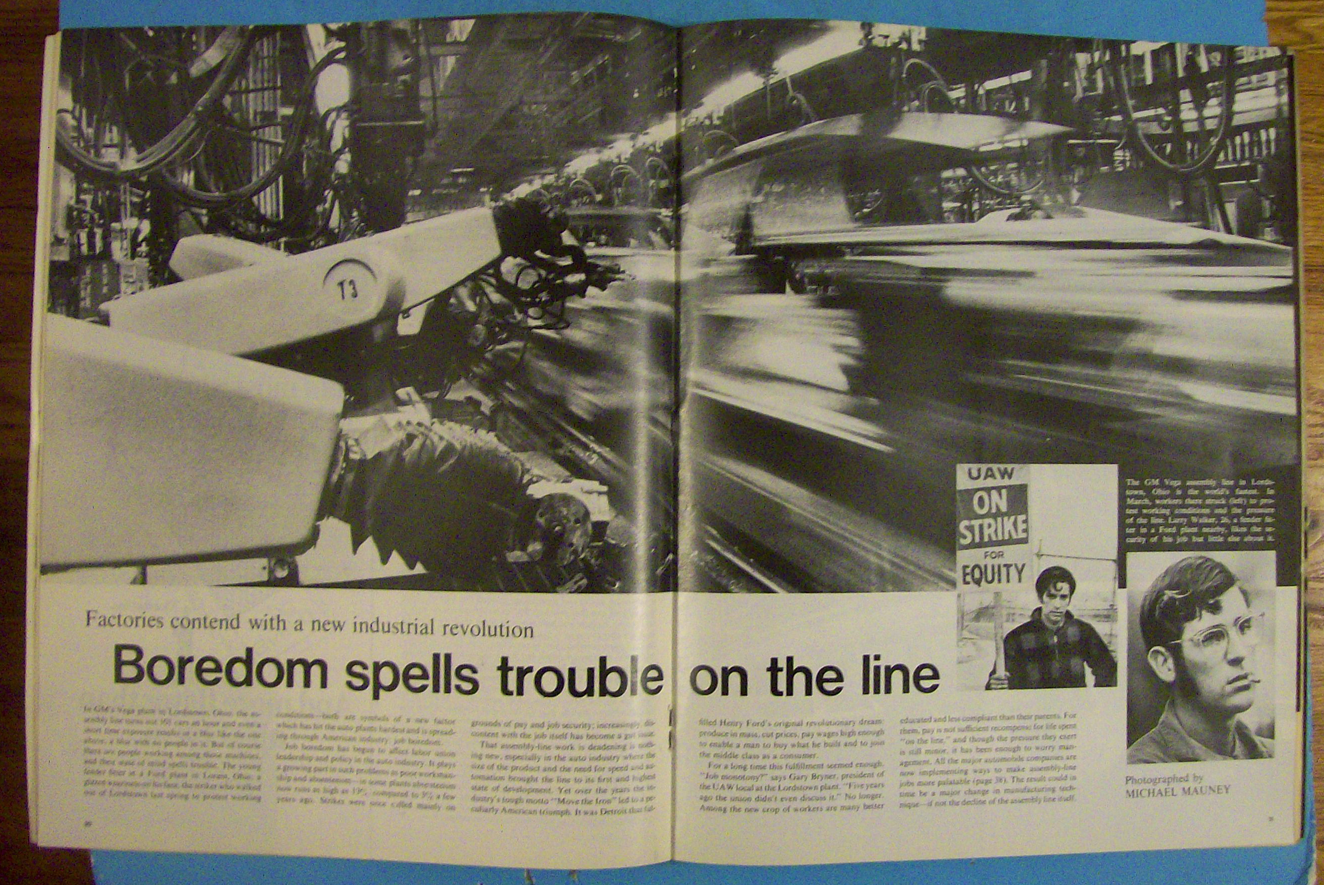 Life Magazine September 1, 1972 Bored On The Job