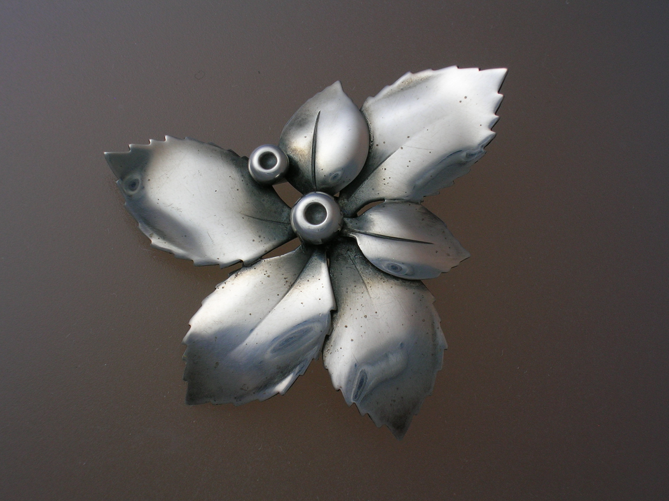 Danish Sterling Silver Flower Pin A Michelsen AM