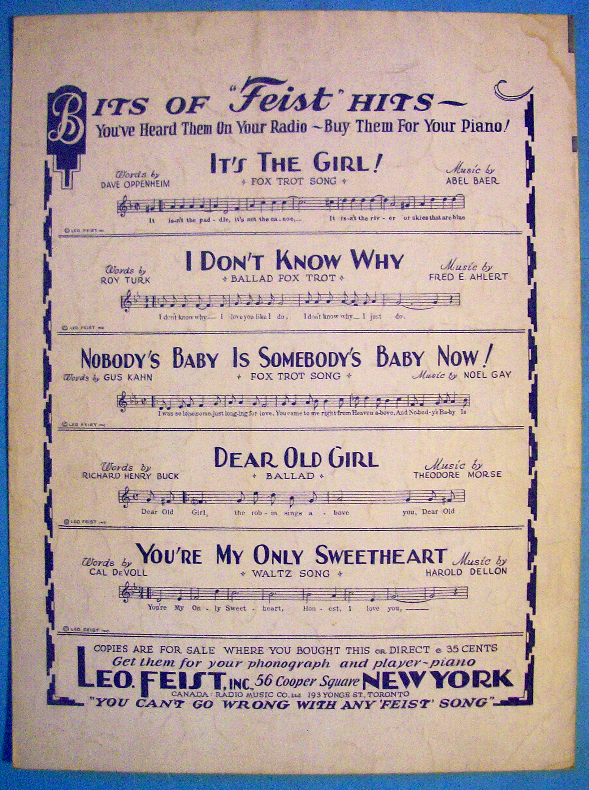 Guilty Sheet Music 1931 Kahn, Akst & Whiting